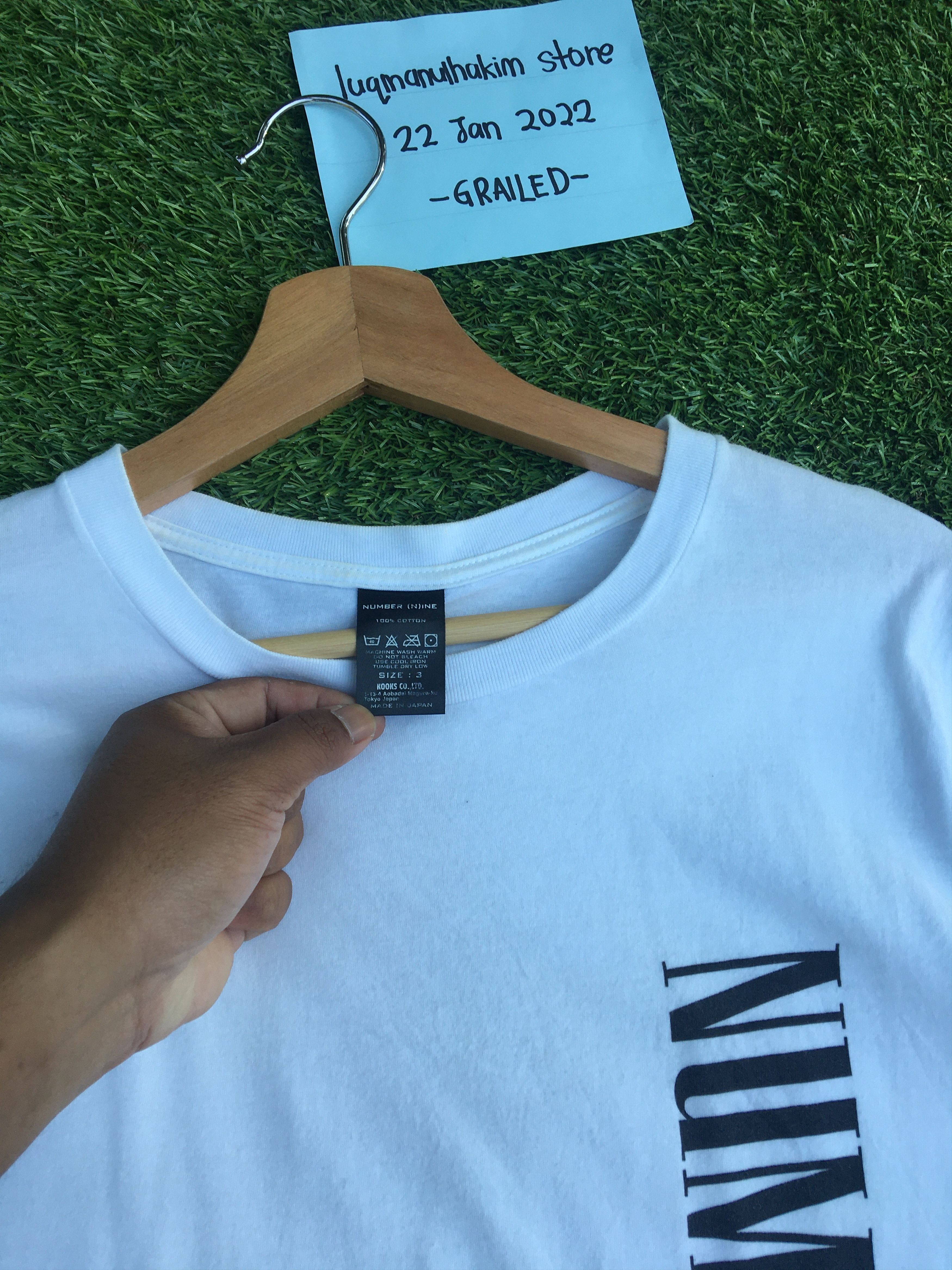 Number (N)ine Rare Number Nine Big Spellout White Tee Size US M / EU 48-50 / 2 - 6 Thumbnail