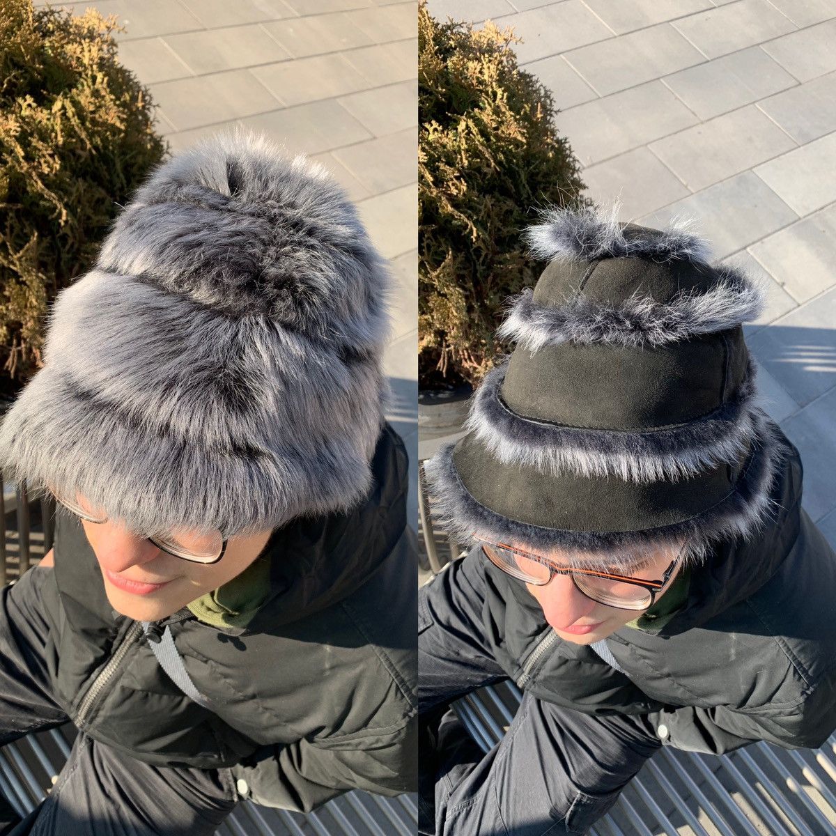 Japanese Brand × Karl Donoghue Karl Donoghue 2in1 Fur Lambskin Bucket Hat Y2K Japanes Style Size ONE SIZE - 3 Thumbnail