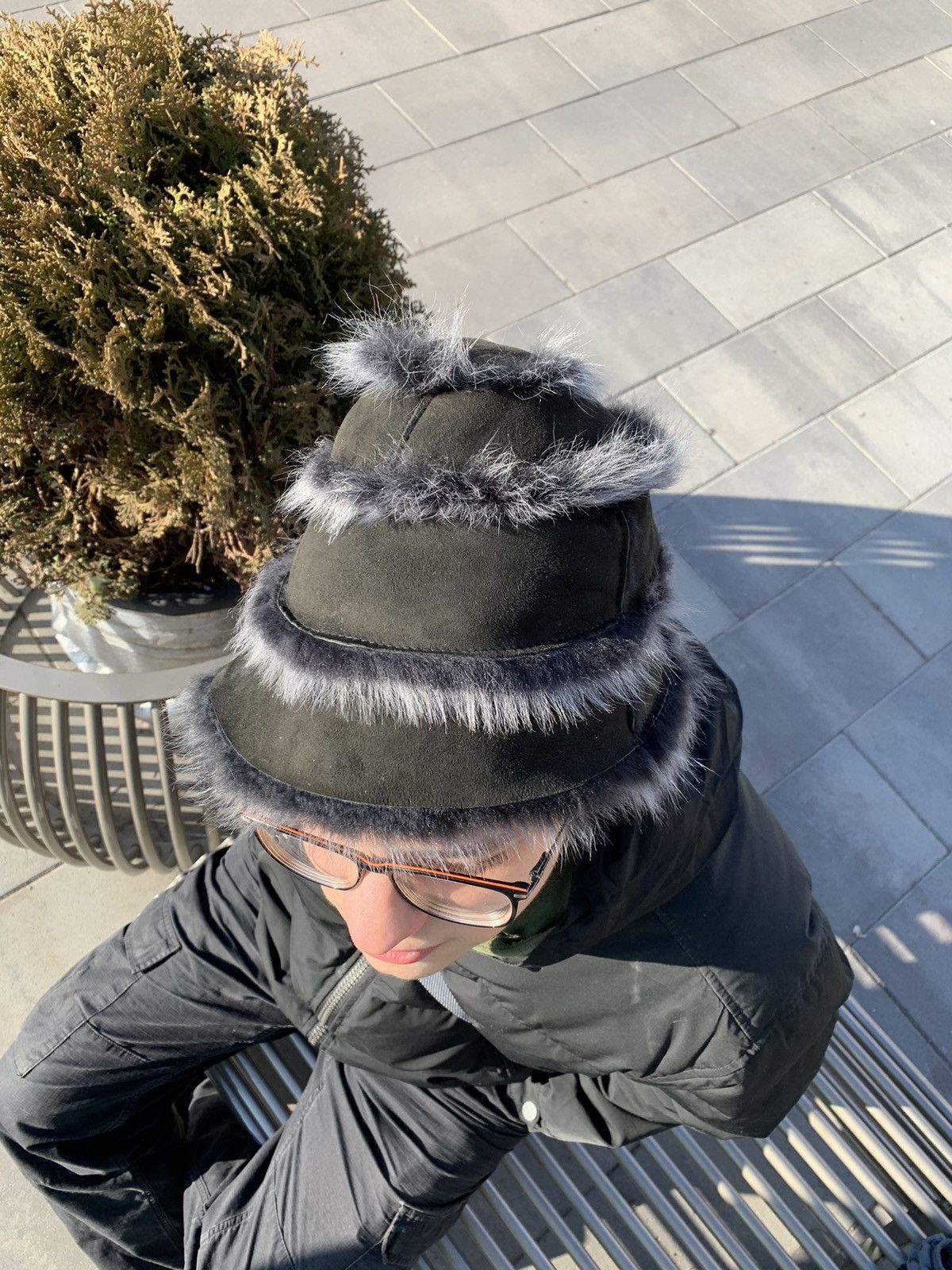 Japanese Brand × Karl Donoghue Karl Donoghue 2in1 Fur Lambskin Bucket Hat Y2K Japanes Style Size ONE SIZE - 1 Thumbnail