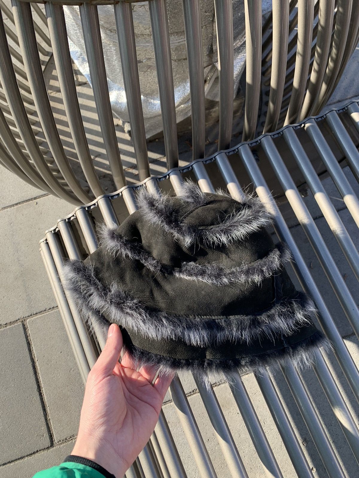 Japanese Brand × Karl Donoghue Karl Donoghue 2in1 Fur Lambskin Bucket Hat Y2K Japanes Style Size ONE SIZE - 11 Thumbnail