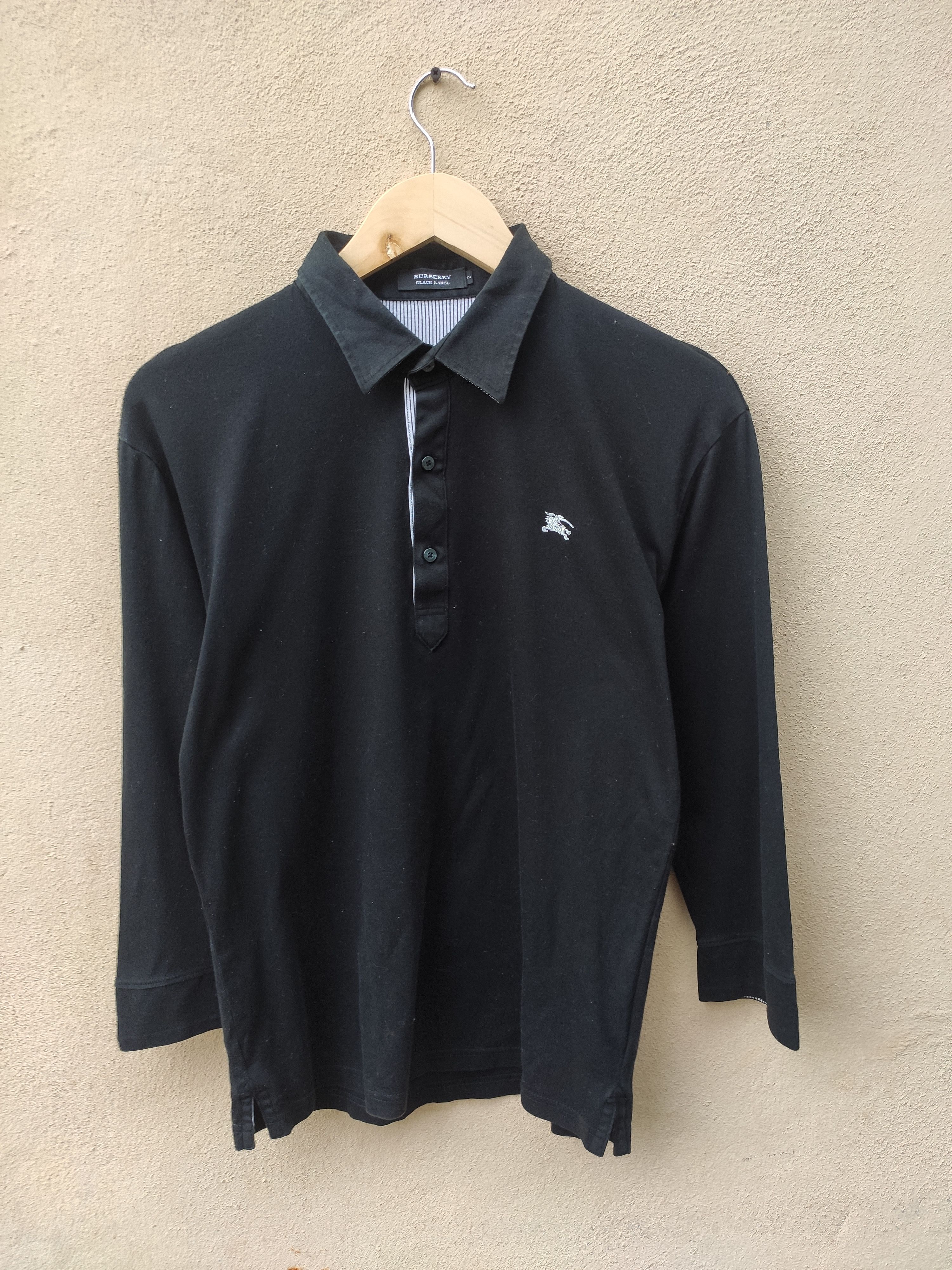 Black Label 🔥 Burberry t shirt three quarter sleeve black label Size US S / EU 44-46 / 1 - 2 Thumbnail