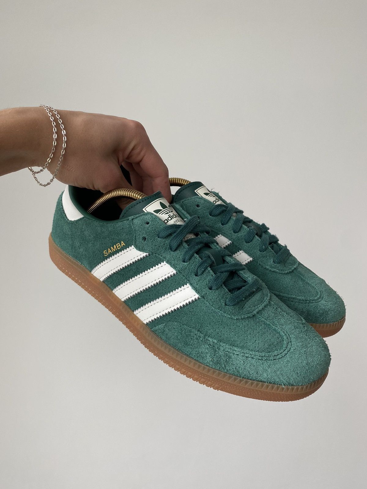 adidas gazelle silver green womens SAMBA OG main image 1