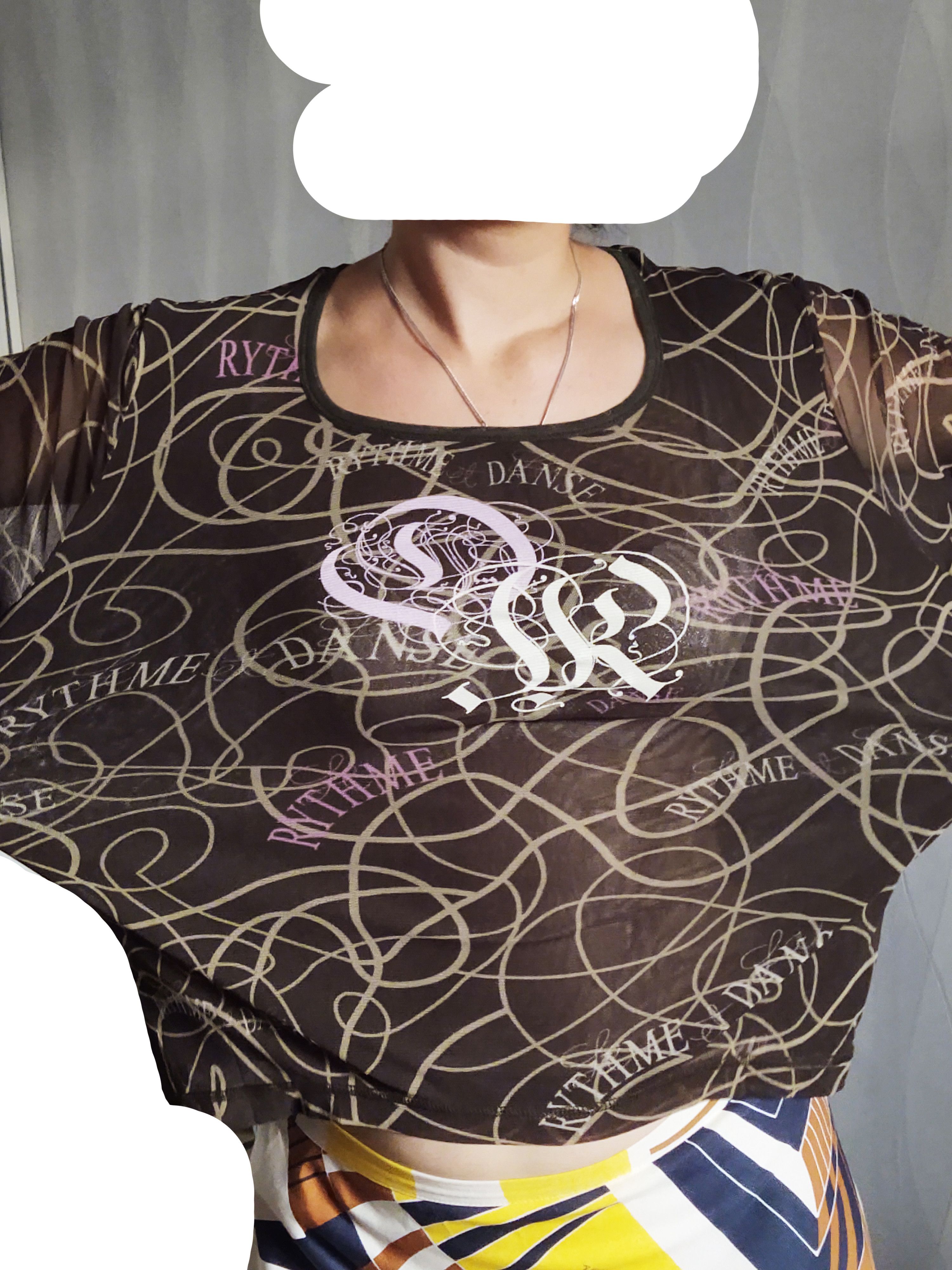 Other y2k mesh longsleeve abstract Taifun Sz L Size L / US 10 / IT 46 - 3 Thumbnail