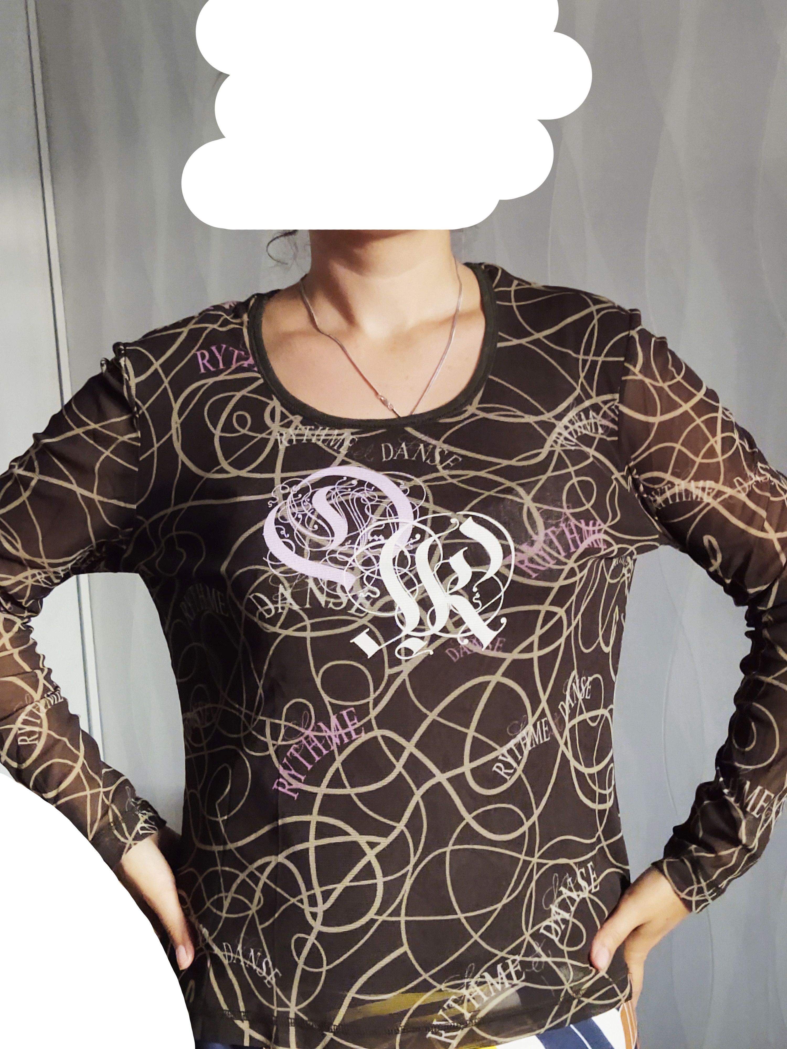 Other y2k mesh longsleeve abstract Taifun Sz L Size L / US 10 / IT 46 - 2 Thumbnail