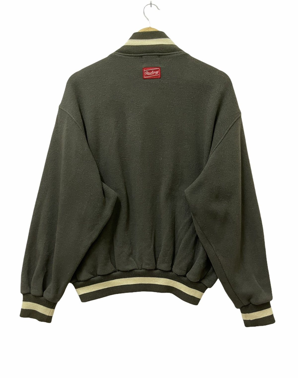 Japanese Brand Rawlings Mini Logo Varsity Jacket Brown Size US M / EU 48-50 / 2 - 3 Thumbnail