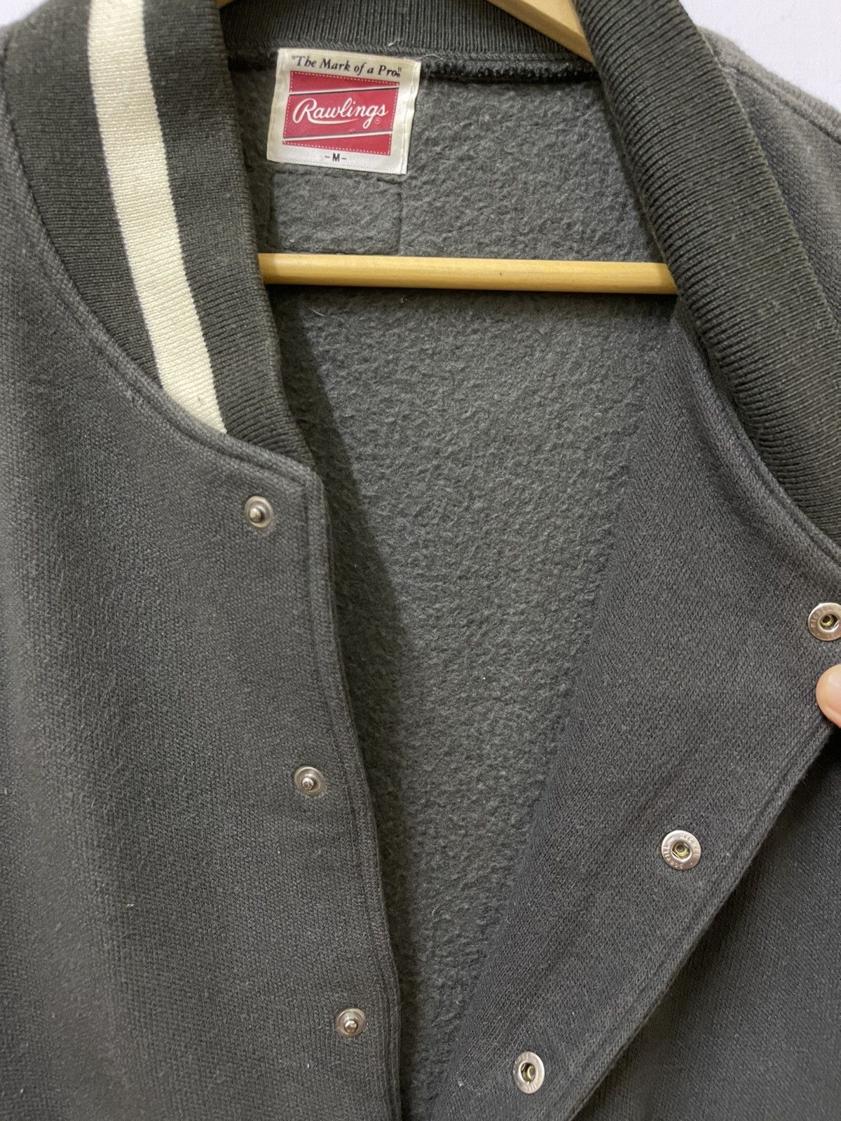 Japanese Brand Rawlings Mini Logo Varsity Jacket Brown Size US M / EU 48-50 / 2 - 4 Thumbnail