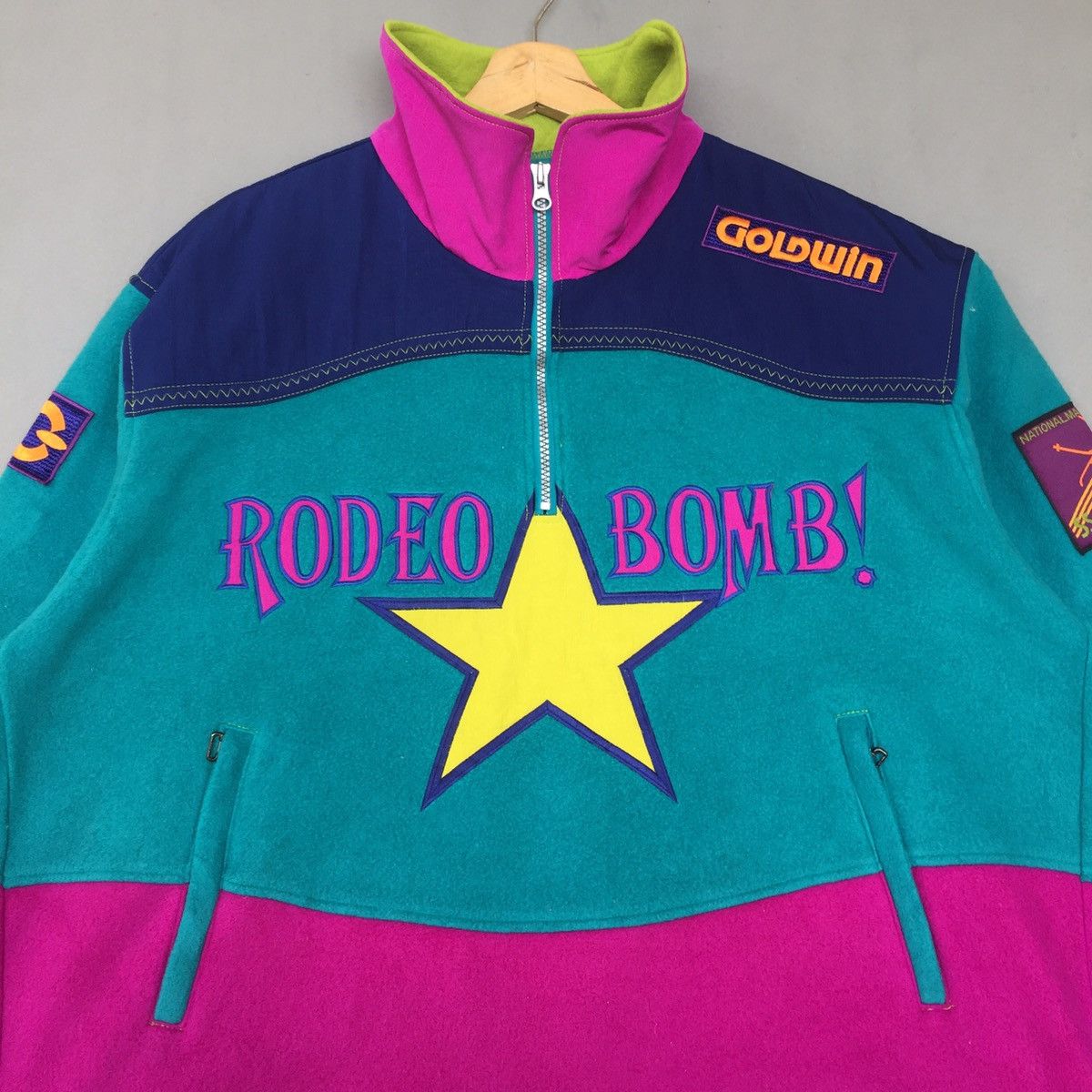 Goldwin × Vintage Vintage Goldwin Multi Colour Half Zipper Fleece Size US L / EU 52-54 / 3 - 2 Thumbnail