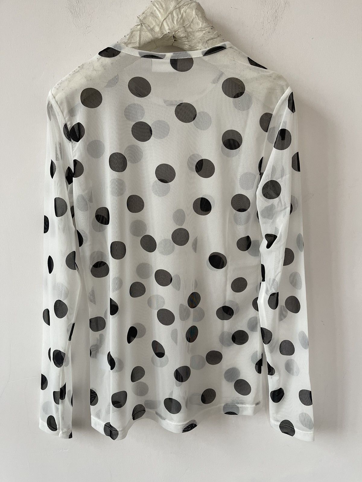 Dries Van Noten Polka-Dot Crewneck Mesh T-Shirt Size M / US 6-8 / IT 42-44 - 2 Thumbnail