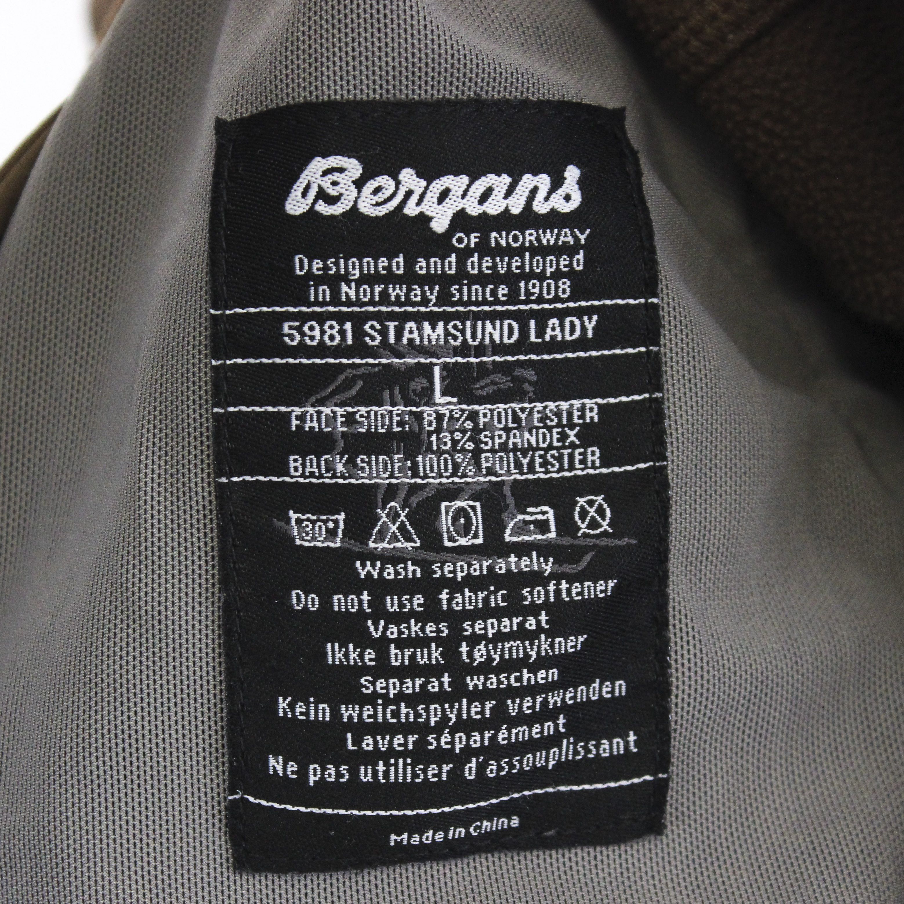 Other BERGANS OF NORWAY Stamsund Lady Jacket Windbreaker Coat Zip Size L / US 10 / IT 46 - 9 Thumbnail
