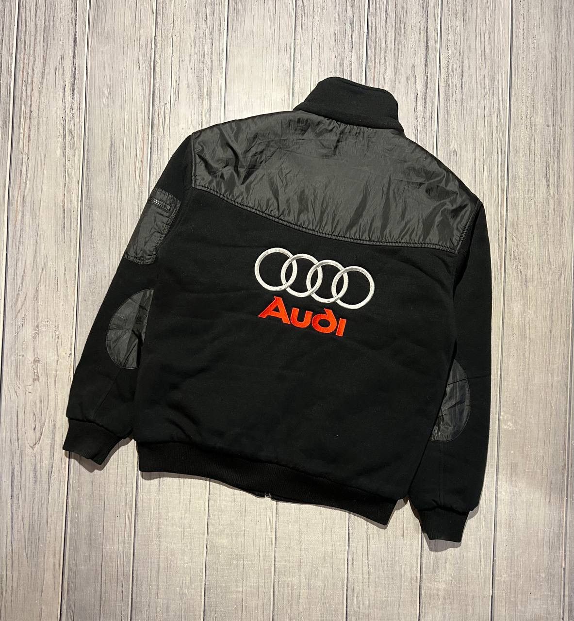 image of Vintage Audi Racing Jacket Big Logo 90's Nascar Grand Prix in Black, Men's (Size XL)