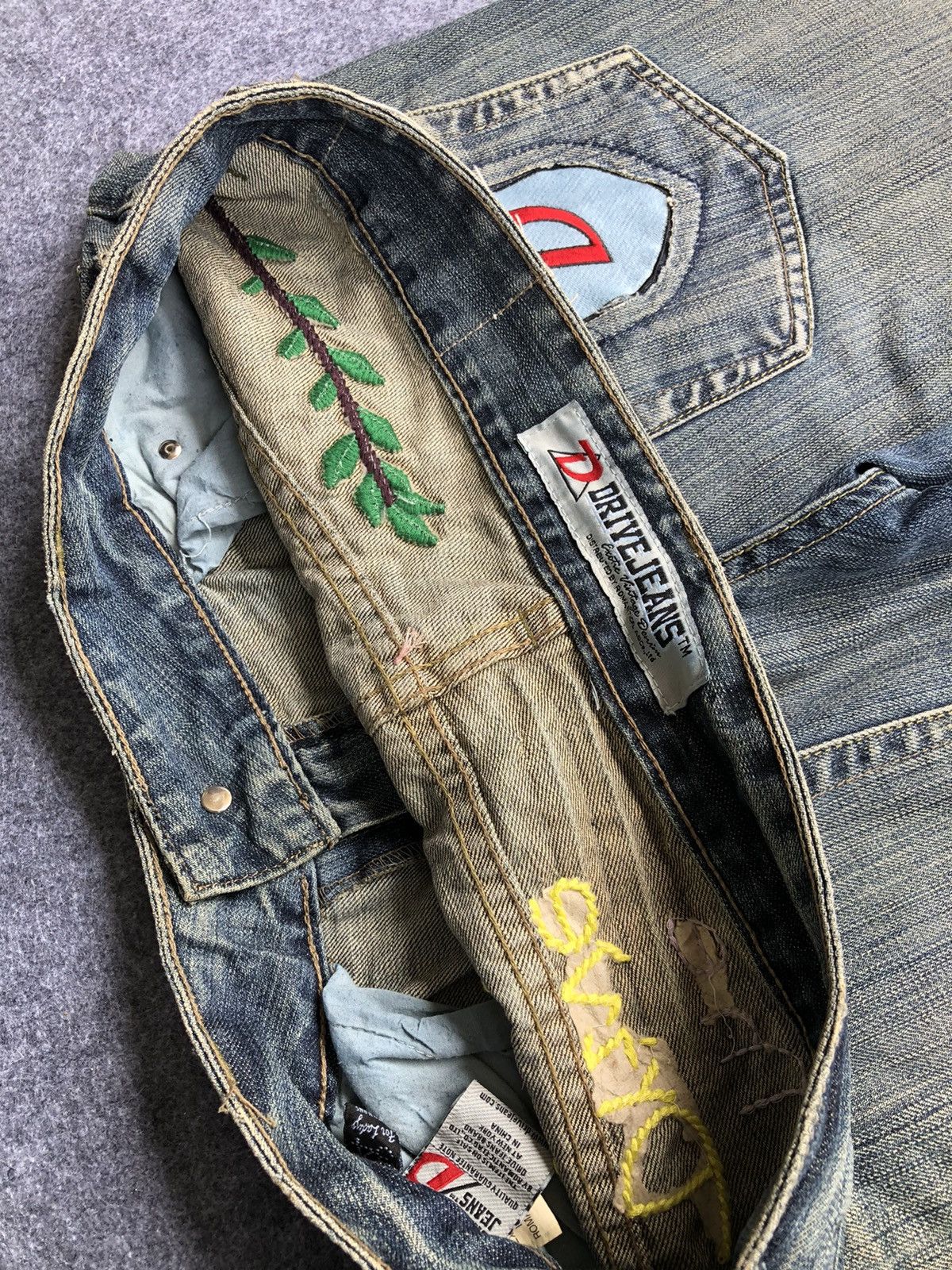 Japanese Brand Rare🔥 Japanese Exotic Vintage Denim Bootcut Jeans Size 36" / US 14 / IT 50 - 6 Thumbnail
