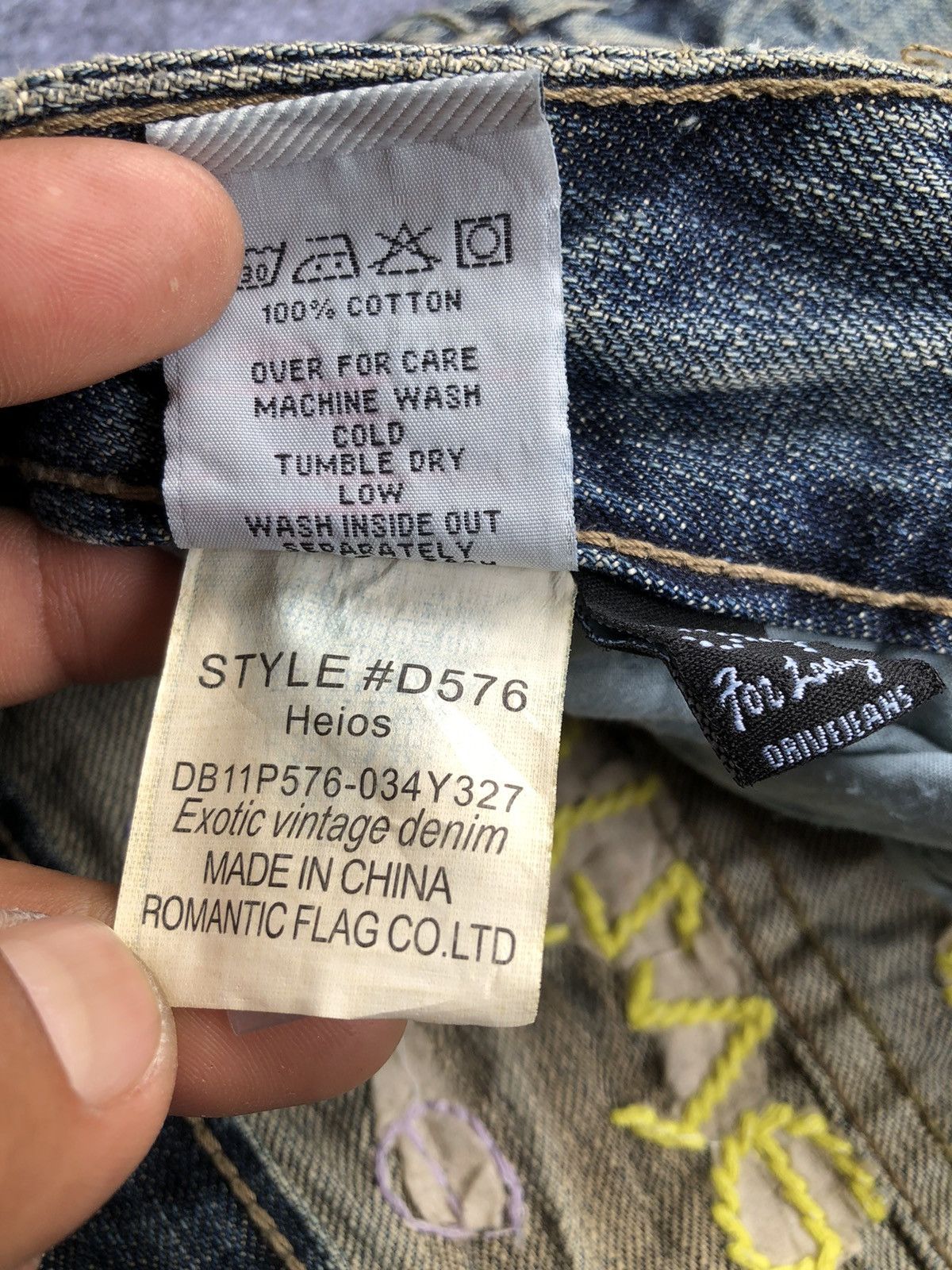 Japanese Brand Rare🔥 Japanese Exotic Vintage Denim Bootcut Jeans Size 36" / US 14 / IT 50 - 8 Thumbnail