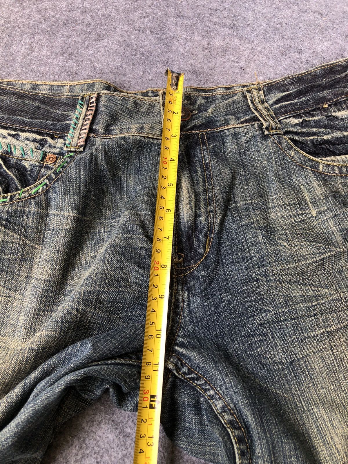 Japanese Brand Rare🔥 Japanese Exotic Vintage Denim Bootcut Jeans Size 36" / US 14 / IT 50 - 10 Thumbnail