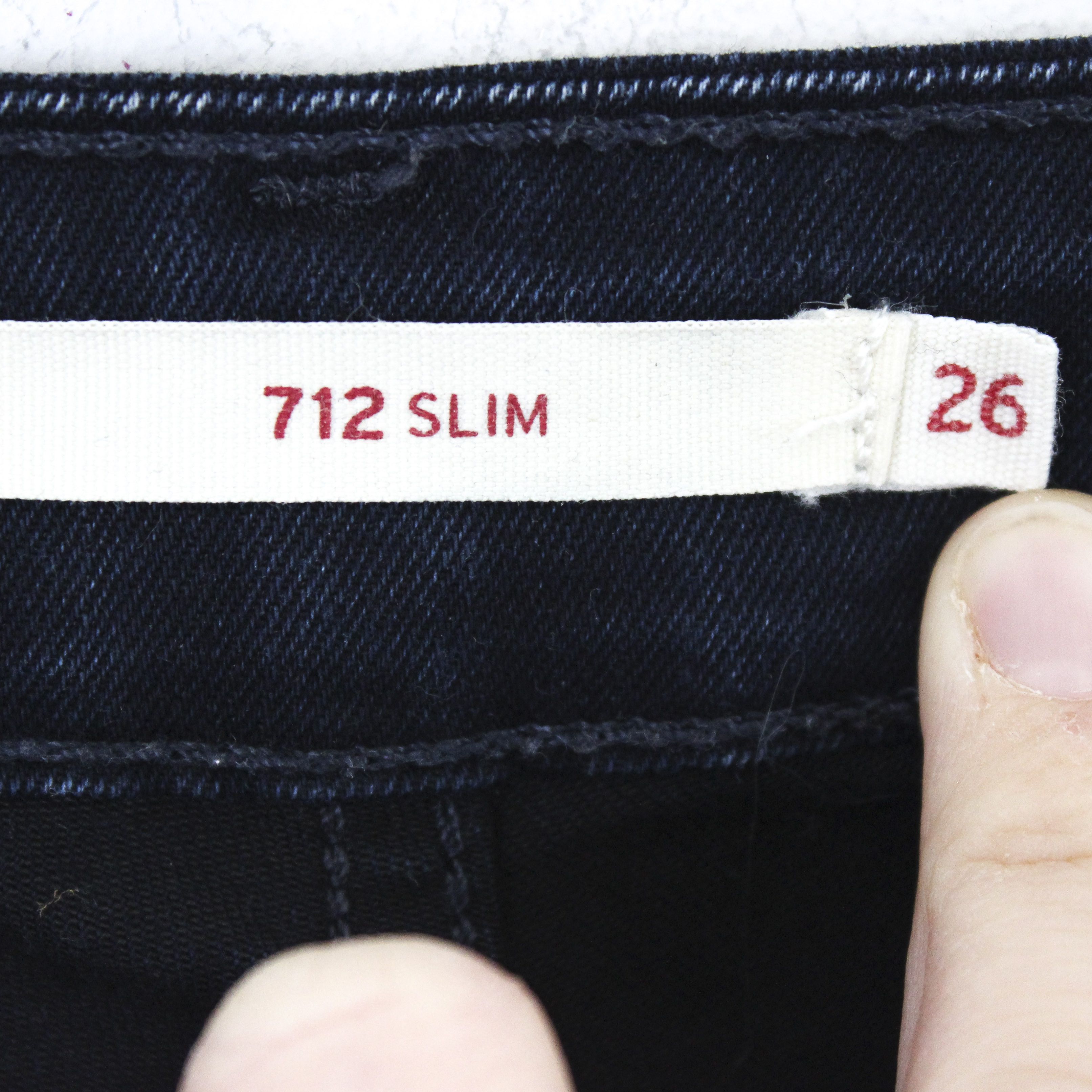 Levi's 712 Slim W26 L32 Jeans Mid Rise Trousers Pants Navy Denim Size 26" / US 2 / IT 38 - 5 Thumbnail