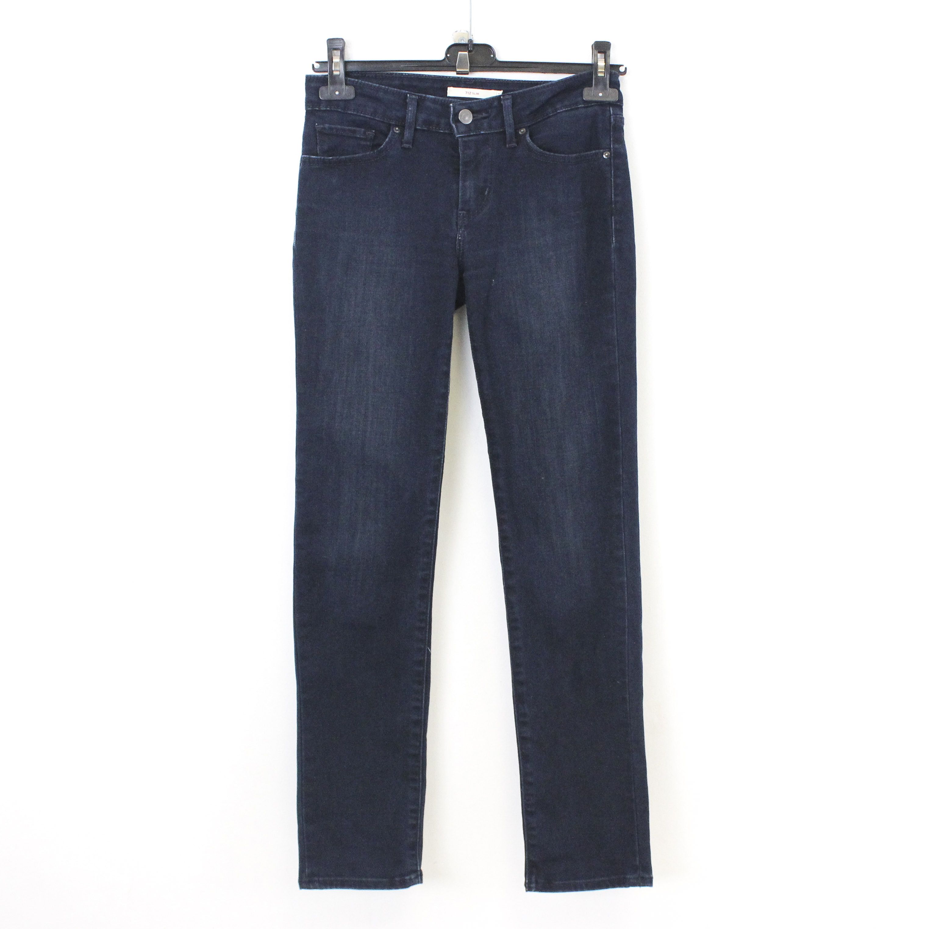 Levi's 712 Slim W26 L32 Jeans Mid Rise Trousers Pants Navy Denim Size 26" / US 2 / IT 38 - 1 Thumbnail