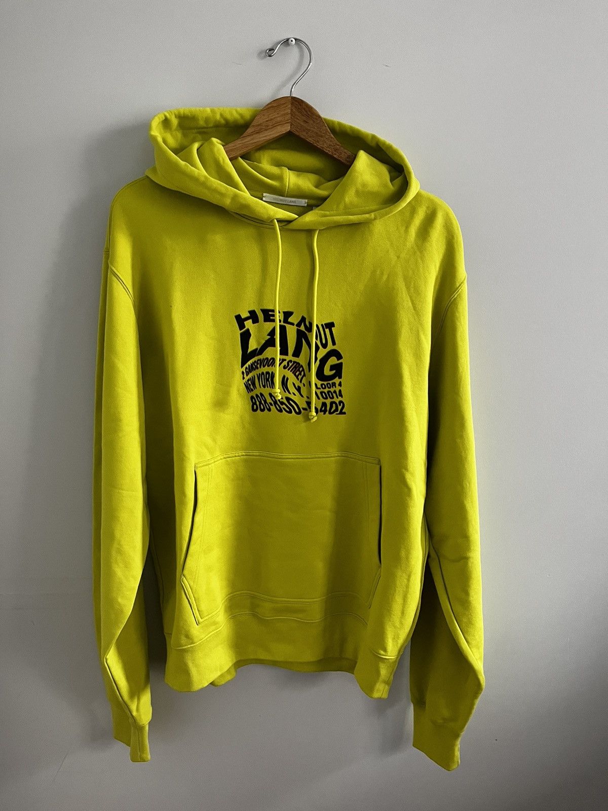 Helmut Lang Helmut Lang Green NYC NYO Graphic Print Unisex Hoodie Size M Size US M / EU 48-50 / 2 - 8 Thumbnail