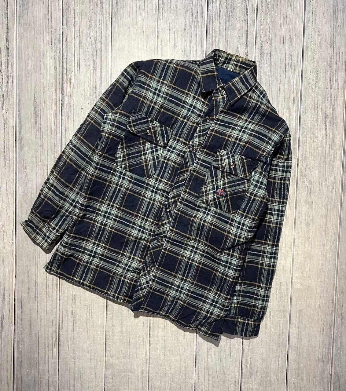 Dickies Vintage Dickies Flannel Plaid Shirt Long Sleeve Buttons Size US L / EU 52-54 / 3 - 1 Thumbnail