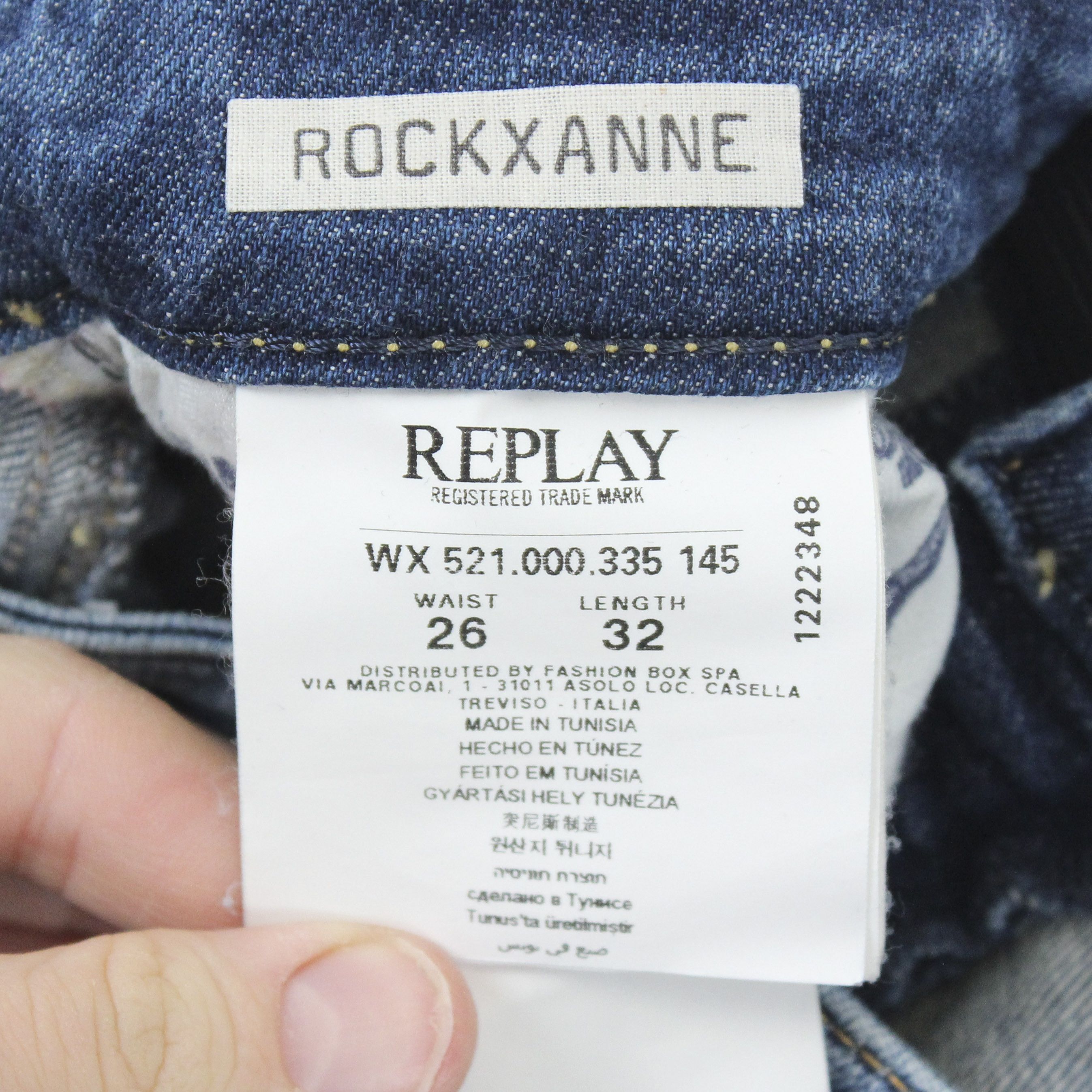 Replay ROCKXANNE W26 L32 Slim Jeans Denim Pants Stretchy Trousers Size 26" / US 2 / IT 38 - 6 Thumbnail