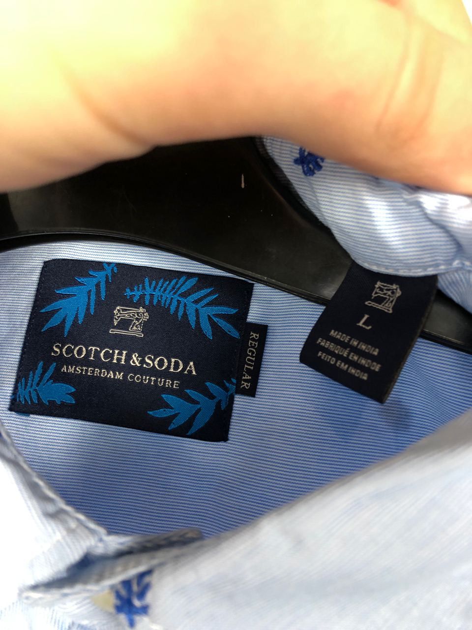Scotch & Soda Scotch & soda shirt long sleeve blue size L Size US L / EU 52-54 / 3 - 3 Thumbnail