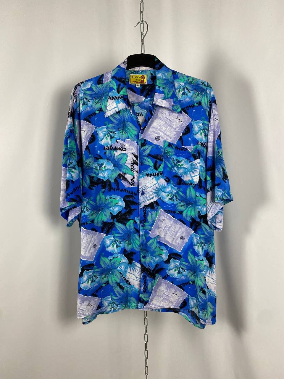 Vintage Hawaiian shirts vintage blue shorts sleeve size XL Size US XXL / EU 58 / 5 - 1 Thumbnail