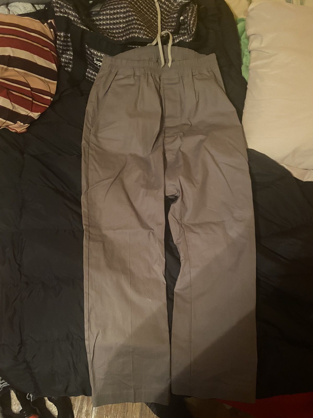 image of Drop Crotch Rick Owens Pants in Grey, Men's (Size 34)