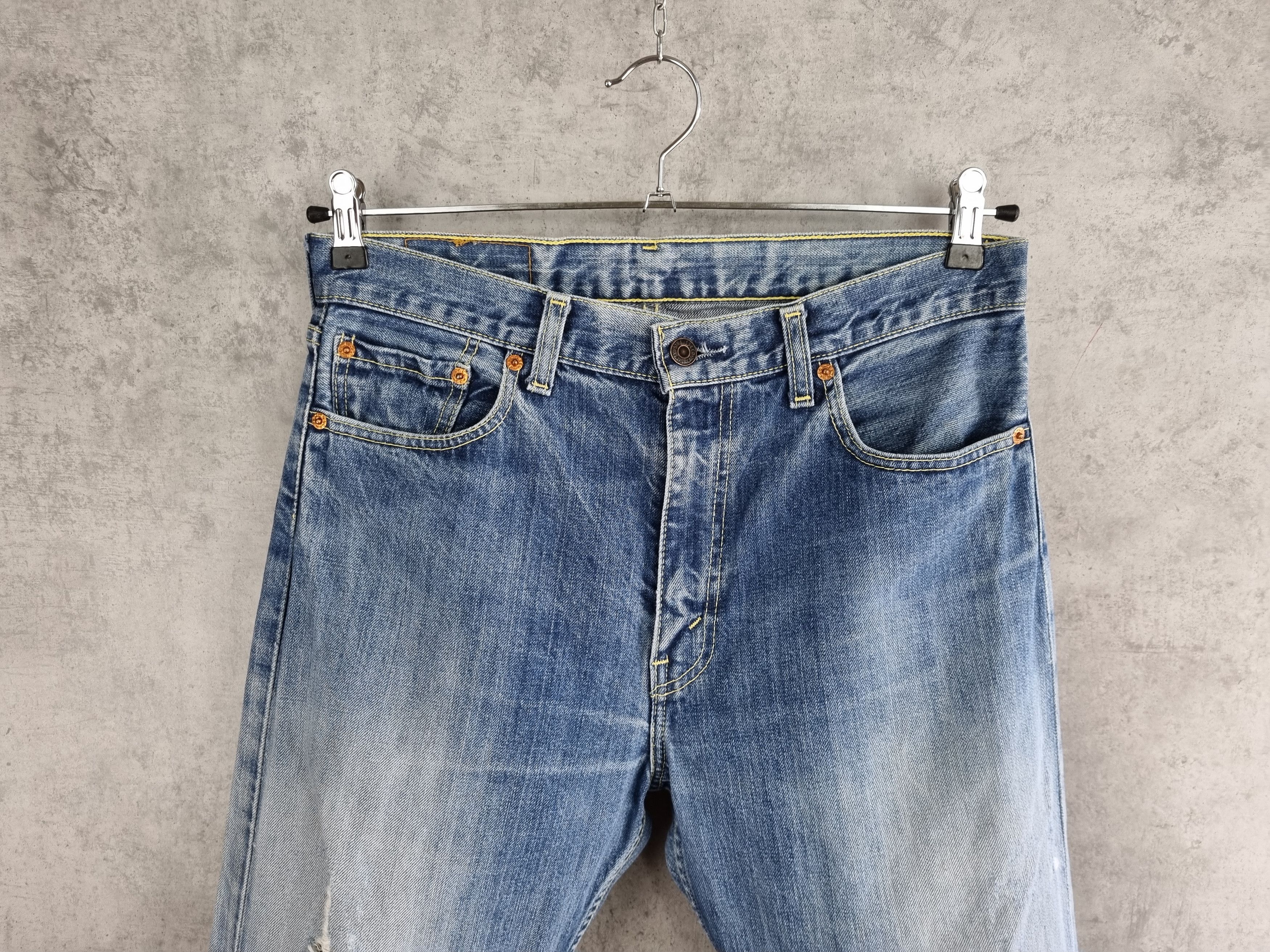 LVC × Levi's × Levi's Vintage Clothing 1998 Faded Levis 505 Thrashed Jeans CHROME HEARTS style Size US 32 / EU 48 - 5 Thumbnail