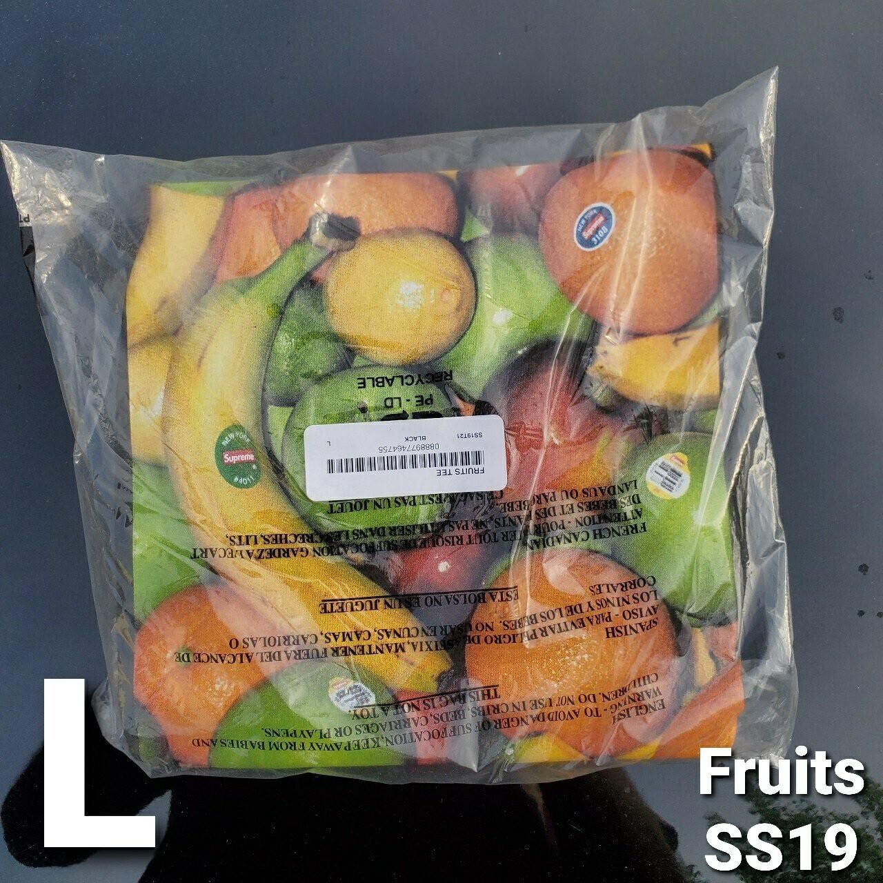 Supreme Fruits Tee in Black Large SS19 Deadstock