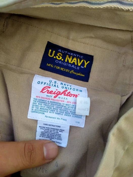 Creighton × Vintage U.S NAVY OFFICIAL UNIFROM KHAKIS PANTS SIZE 38 Size US 38 / EU 54 - 2 Thumbnail