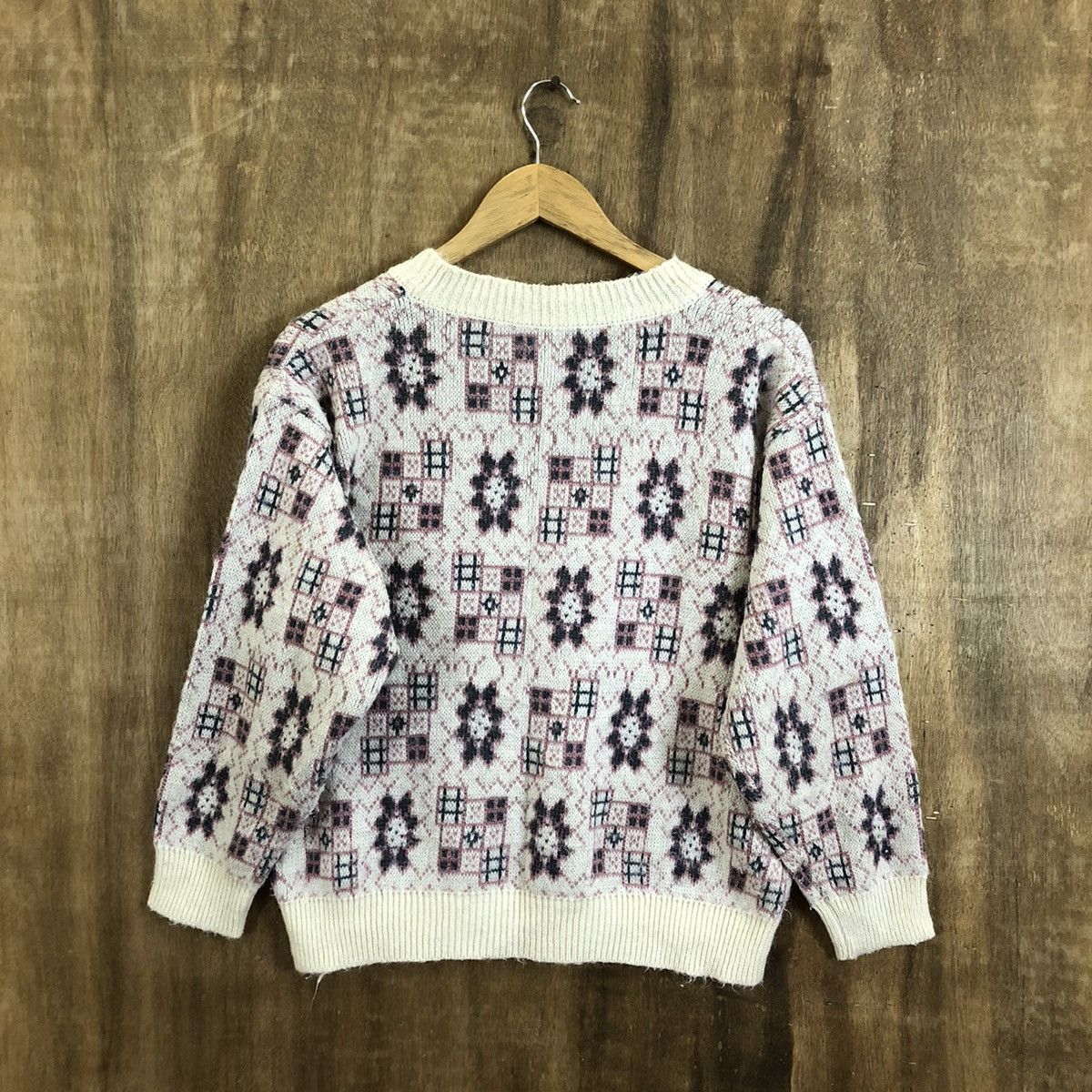 Aran Isles Knitwear × Japanese Brand Half Blood White Cardigan Knitwear #114 Size US L / EU 52-54 / 3 - 7 Thumbnail