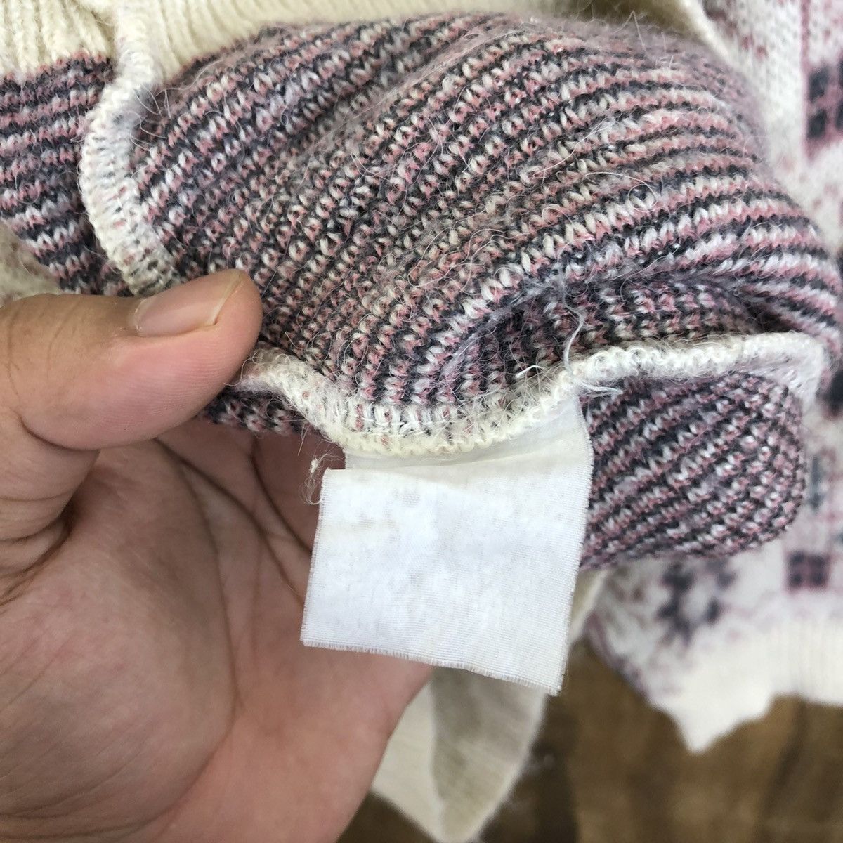 Aran Isles Knitwear × Japanese Brand Half Blood White Cardigan Knitwear #114 Size US L / EU 52-54 / 3 - 6 Thumbnail