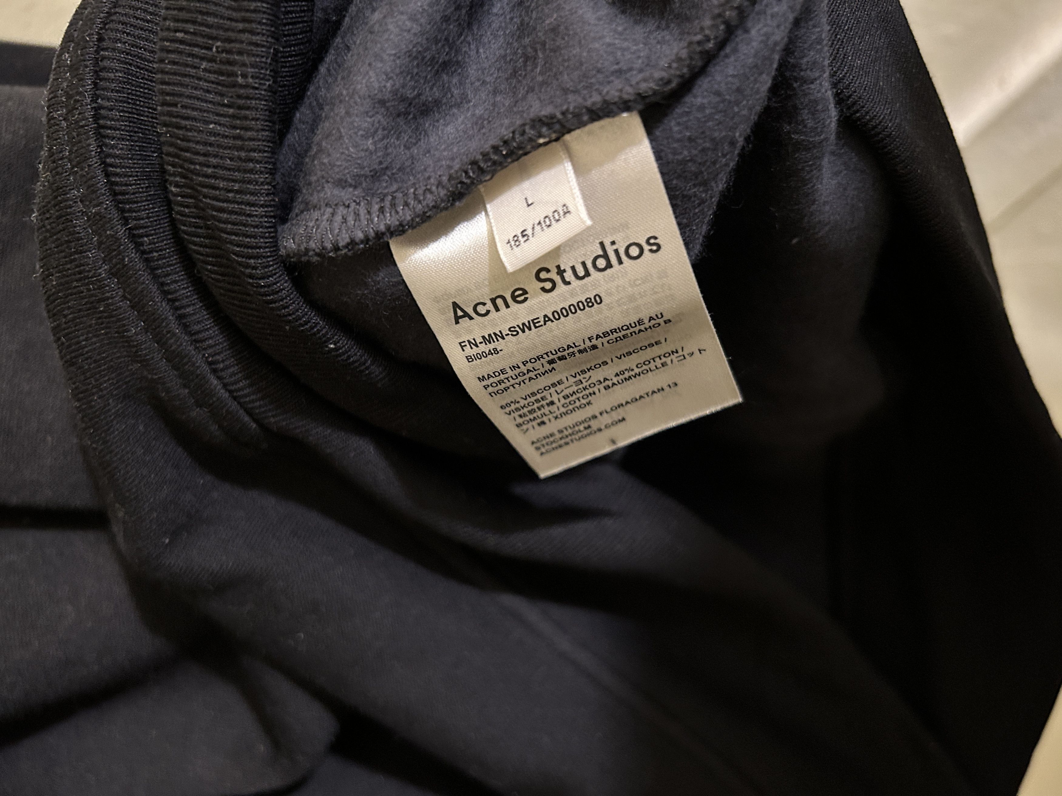 Acne Studios Acne Studios FULTON logo sweatshirt black Size US L / EU 52-54 / 3 - 6 Thumbnail