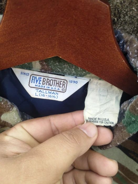 FiveBrother × Vintage VINTAGE CAMOUFLAGE FIVE BROTHER LONG SHIRT SIZE L Size US L / EU 52-54 / 3 - 2 Thumbnail