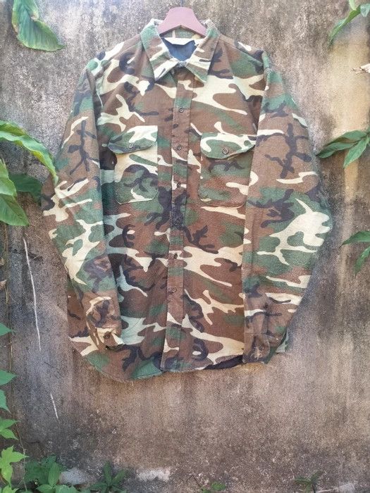 FiveBrother × Vintage VINTAGE CAMOUFLAGE FIVE BROTHER LONG SHIRT SIZE L Size US L / EU 52-54 / 3 - 1 Thumbnail