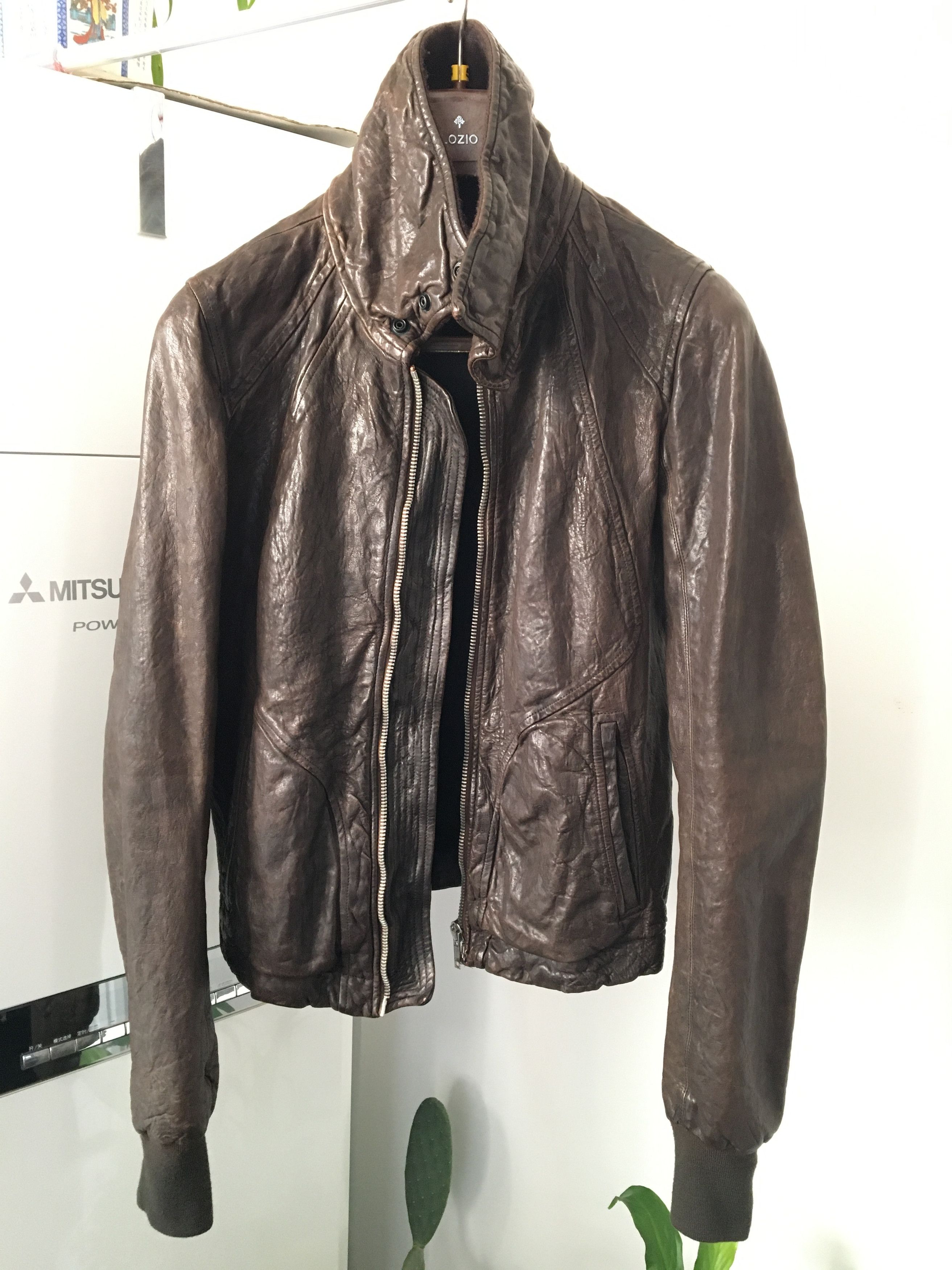 Rick Owens blistered lamb leather New Wool Jacket Size US S / EU 44-46 / 1 - 1 Thumbnail