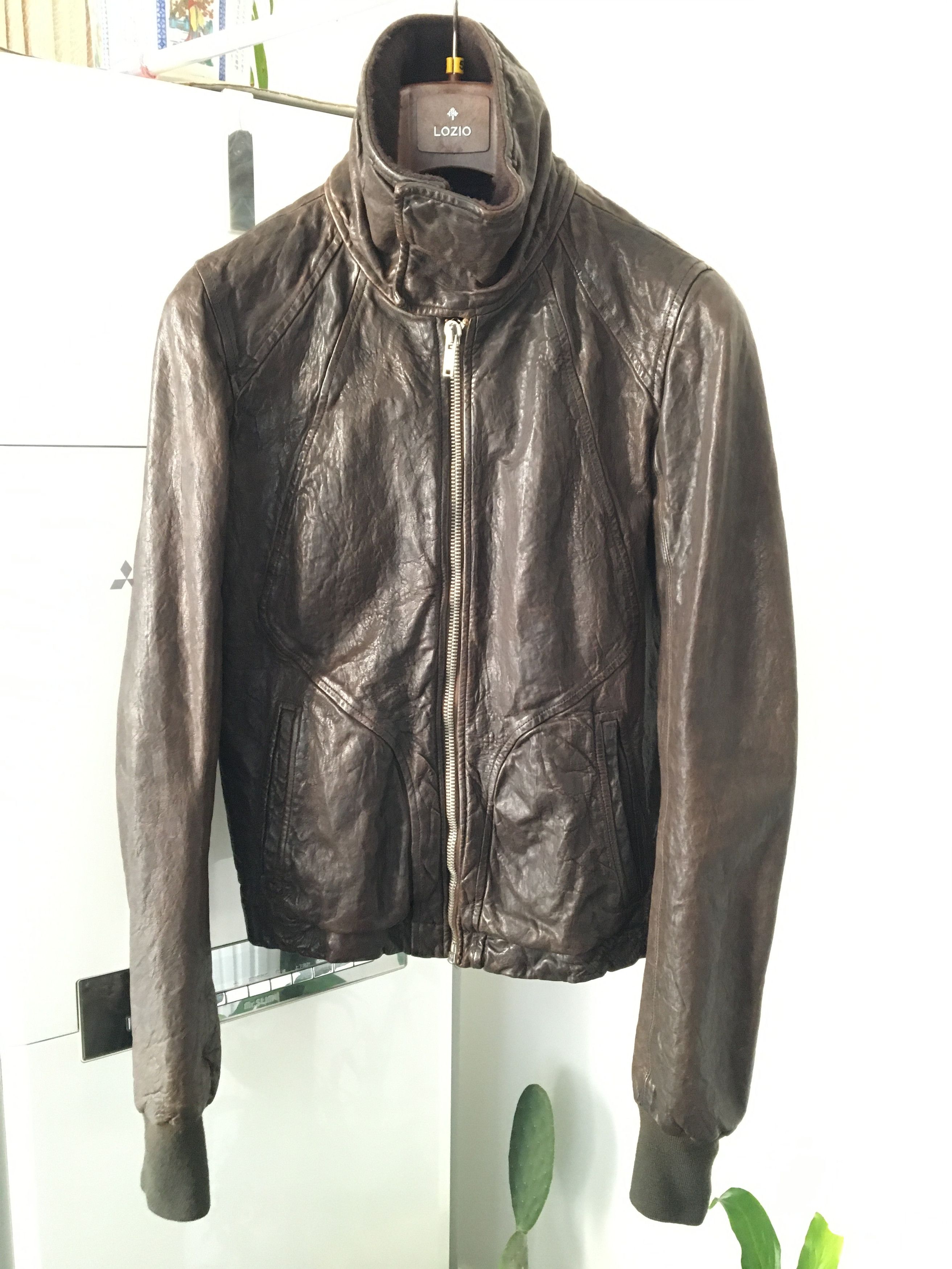 Rick Owens blistered lamb leather New Wool Jacket Size US S / EU 44-46 / 1 - 3 Thumbnail