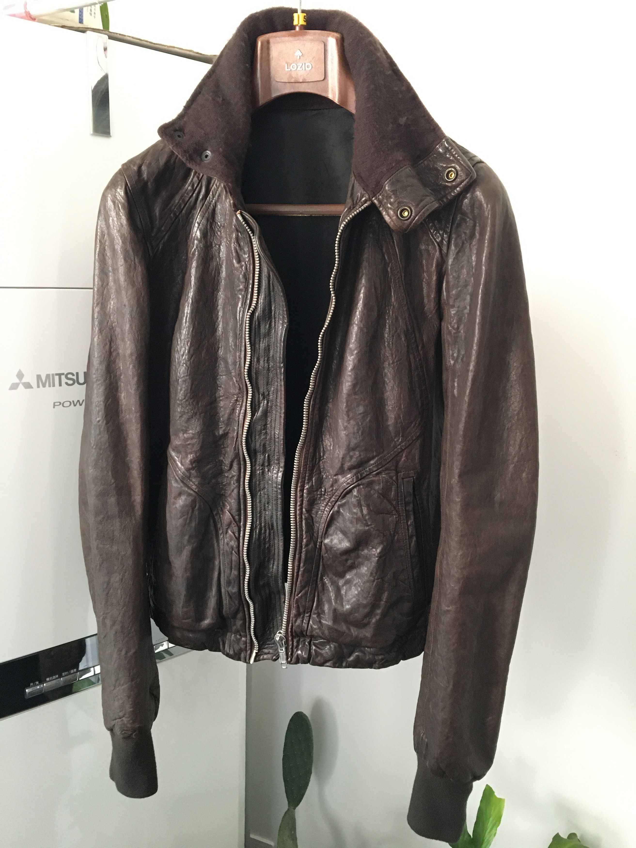 Rick Owens blistered lamb leather New Wool Jacket Size US S / EU 44-46 / 1 - 2 Thumbnail