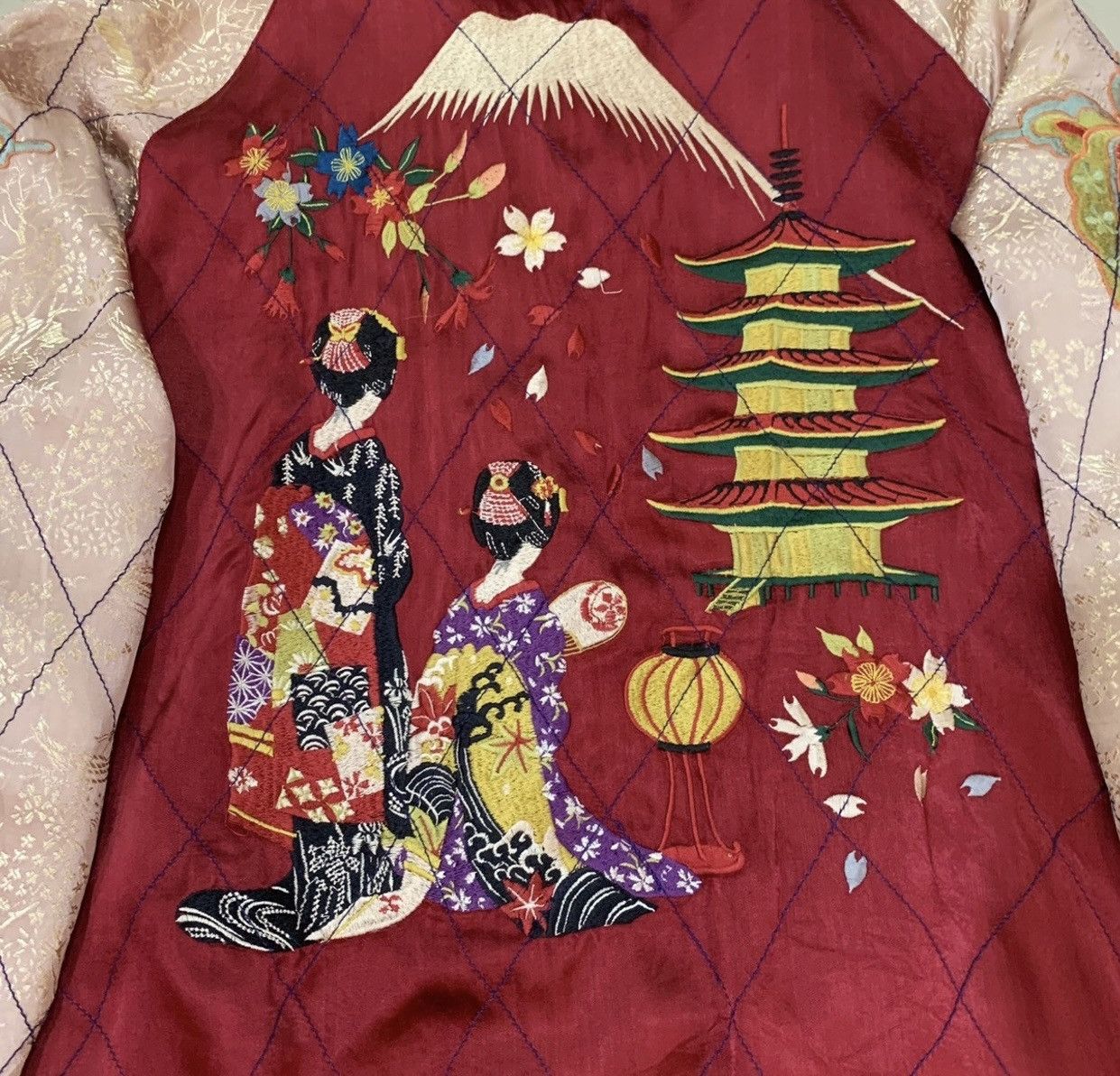 Japanese Brand 🔥VTG SUKAJAN SOUVENIR REVERSIBLE JAPAN CLASIC SCRIPT JACKET Size US S / EU 44-46 / 1 - 6 Thumbnail