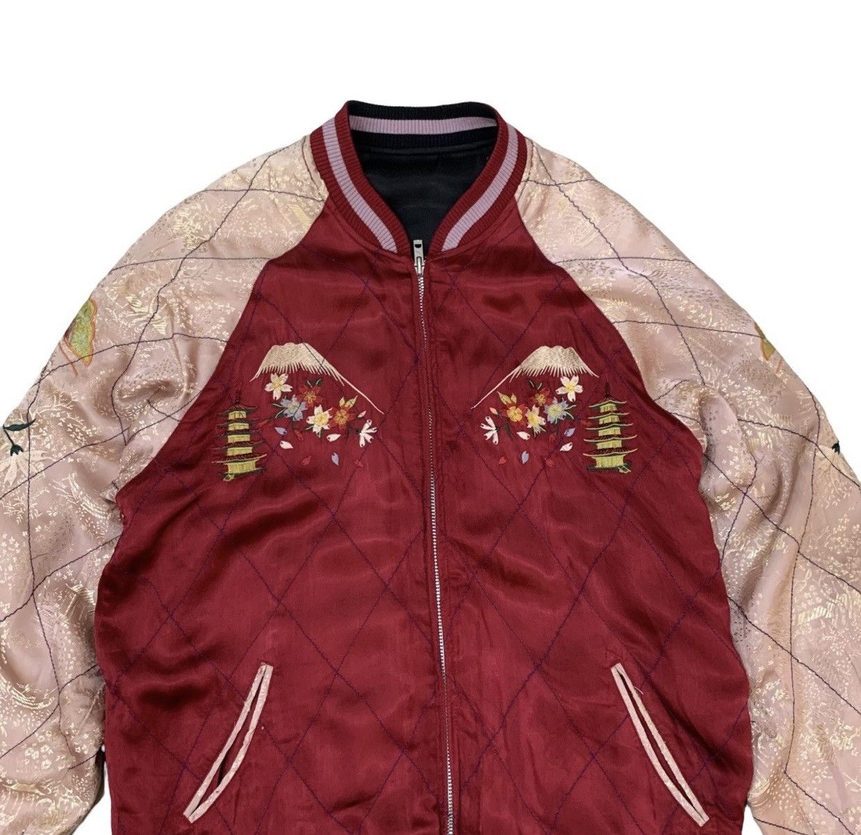 Japanese Brand 🔥VTG SUKAJAN SOUVENIR REVERSIBLE JAPAN CLASIC SCRIPT JACKET Size US S / EU 44-46 / 1 - 4 Thumbnail