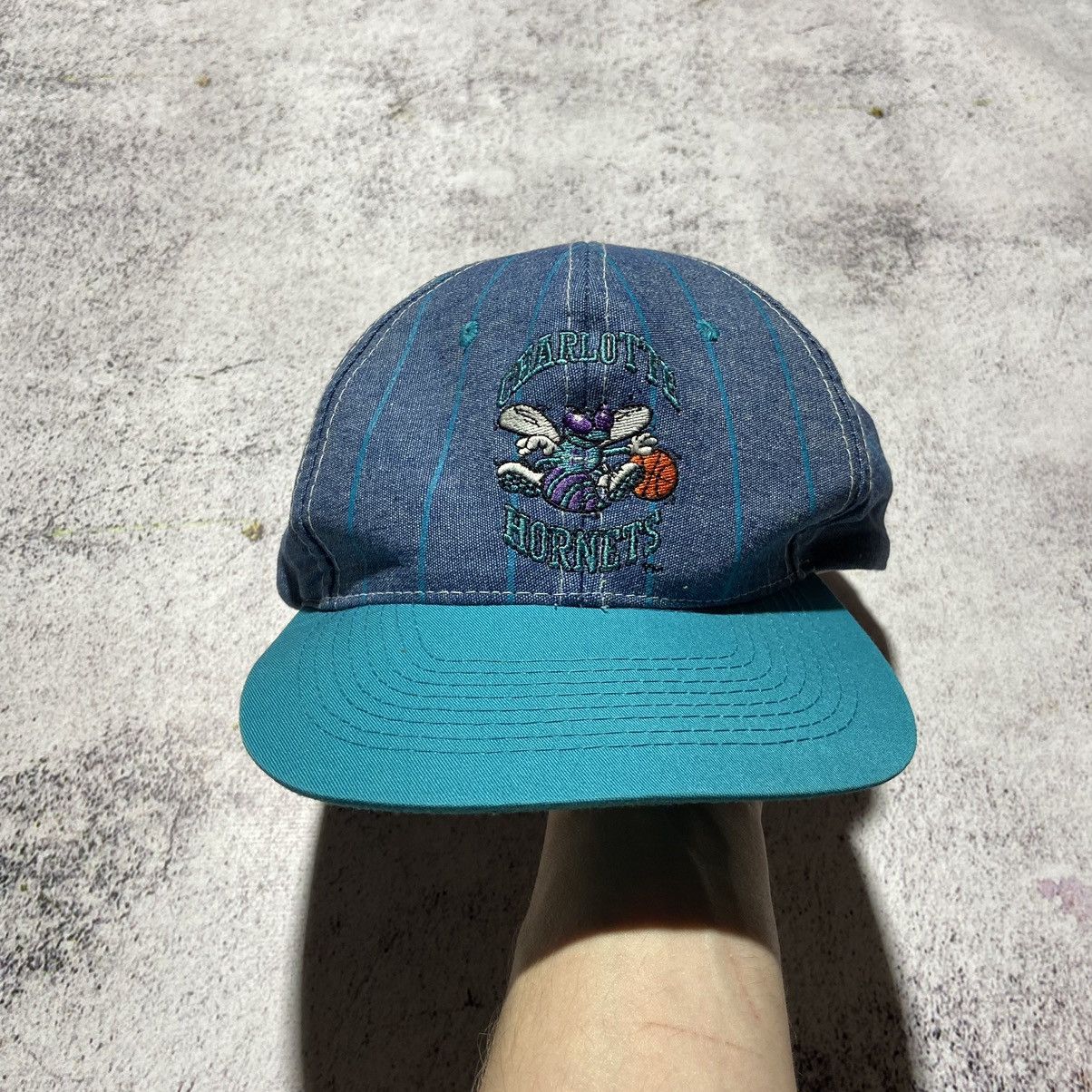 Vintage 90s Charlotte Hornets NBA Denim Cap