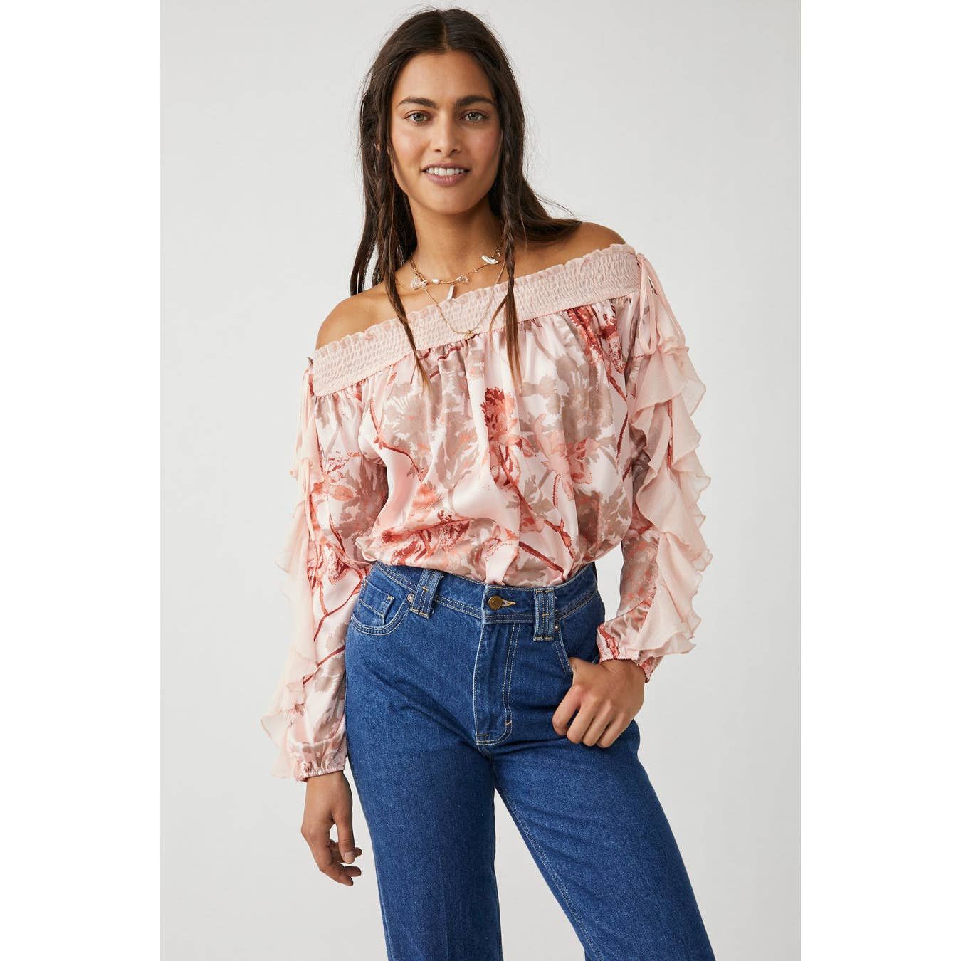New Free People Born To Love Bodysuit $128 SMALL Lotus Combo