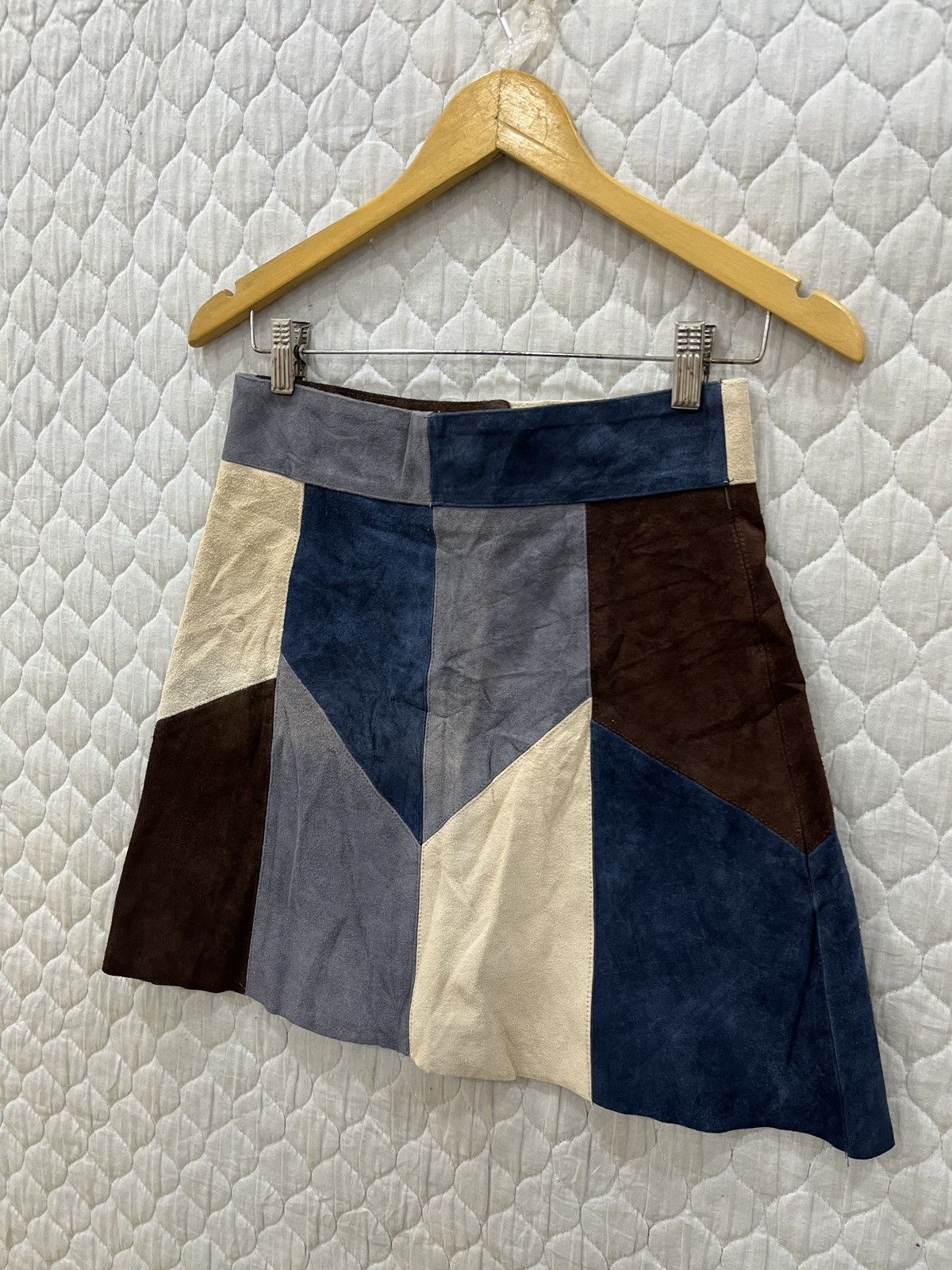 Genuine Leather × Hypebeast × Japanese Brand (Ppp). DHOLIC THE OPEN JAPANESE LEATHER PATCHWORK SKIRTS Size 27" / US 4 / IT 40 - 5 Thumbnail