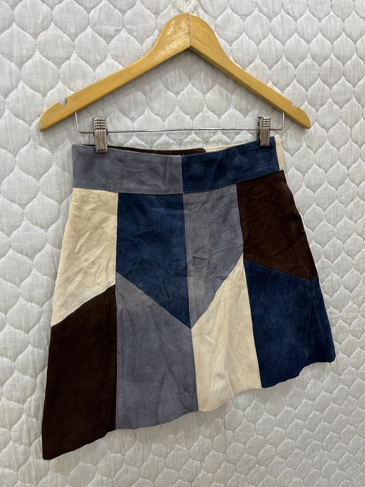 Genuine Leather × Hypebeast × Japanese Brand (Ppp). DHOLIC THE OPEN JAPANESE LEATHER PATCHWORK SKIRTS Size 27" / US 4 / IT 40 - 6 Thumbnail
