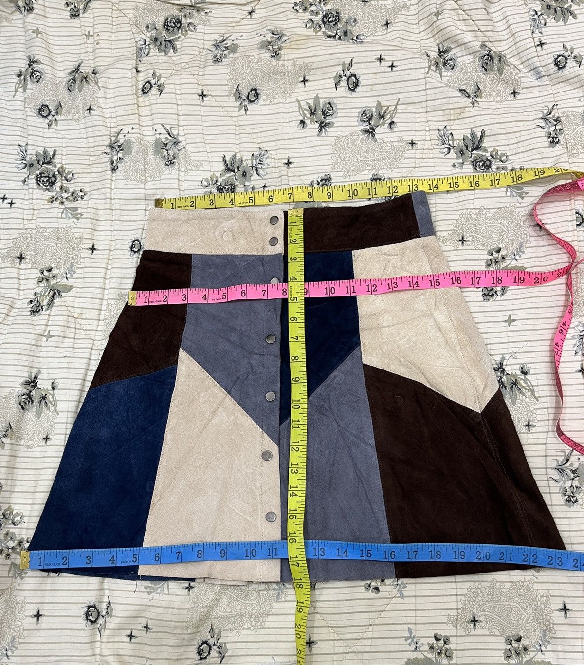 Genuine Leather × Hypebeast × Japanese Brand (Ppp). DHOLIC THE OPEN JAPANESE LEATHER PATCHWORK SKIRTS Size 27" / US 4 / IT 40 - 12 Thumbnail