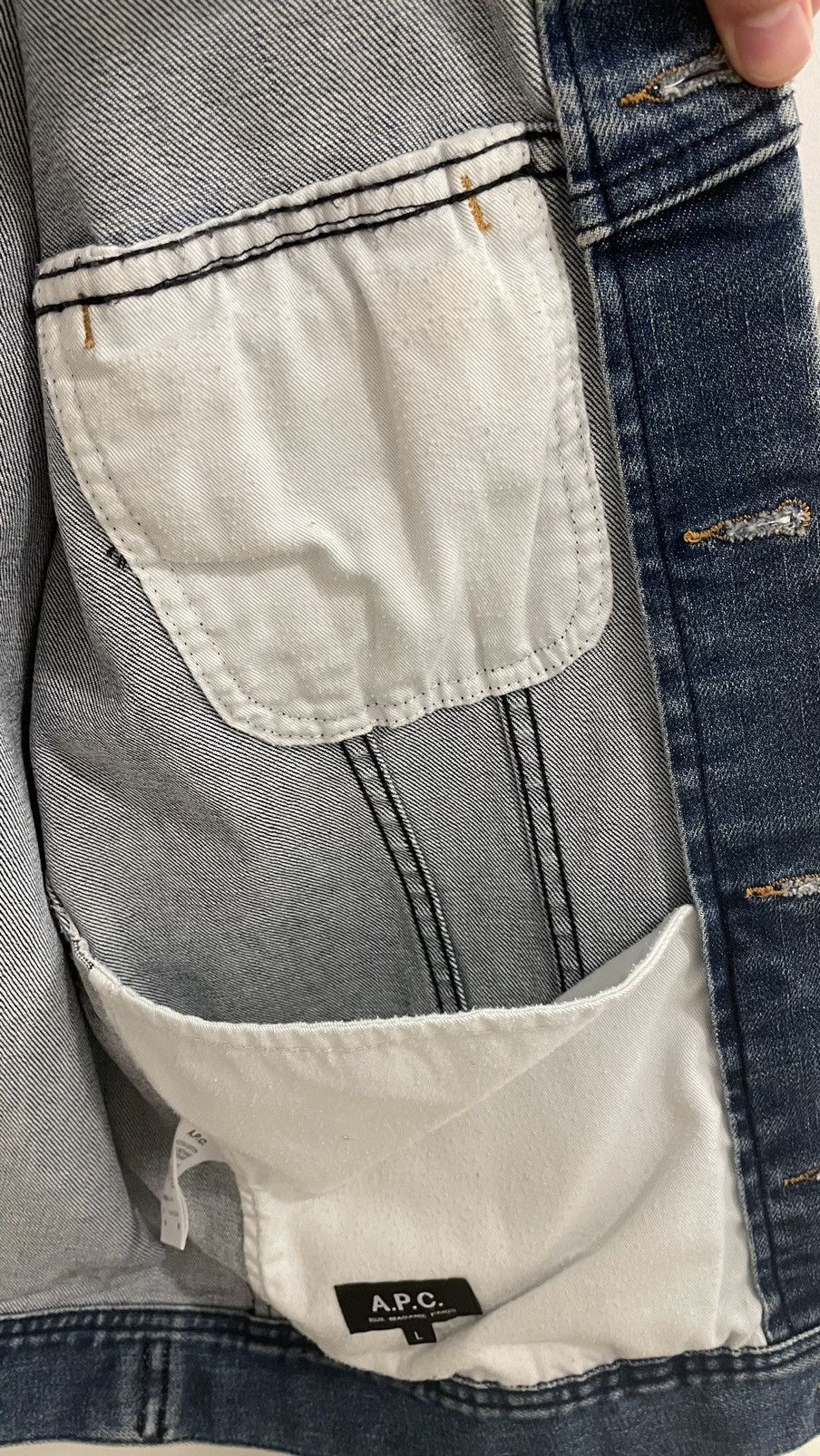 A.P.C. A.P.C. Fitted Denim Jacket Size US L / EU 52-54 / 3 - 8 Thumbnail