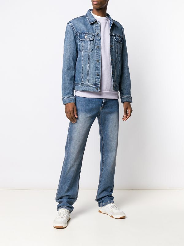A.P.C. A.P.C. Fitted Denim Jacket Size US L / EU 52-54 / 3 - 13 Thumbnail