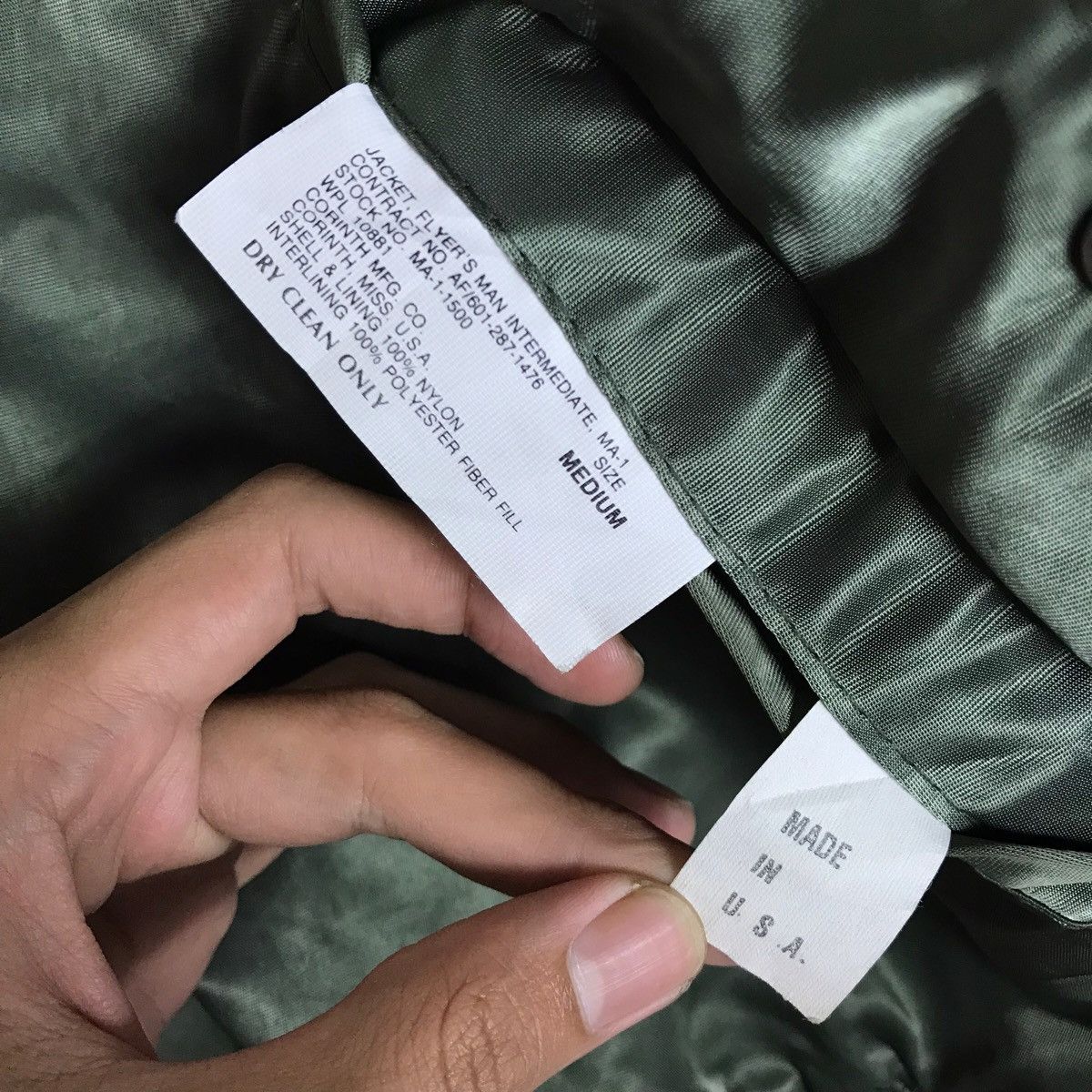 Vintage Vintage 80s Corinth MFG Co US MA-1 Bomber Flight Jacket Size US M / EU 48-50 / 2 - 9 Thumbnail