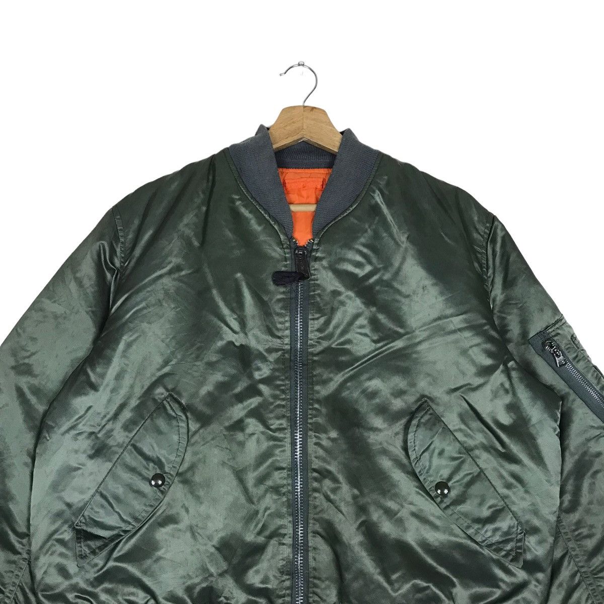 Vintage Vintage 80s Corinth MFG Co US MA-1 Bomber Flight Jacket Size US M / EU 48-50 / 2 - 2 Thumbnail