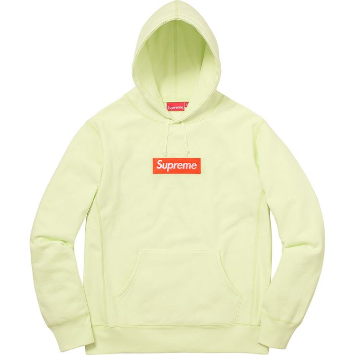 Supreme Box Logo Hooded Sweatshirt Pale Lime Size Large | Grailed