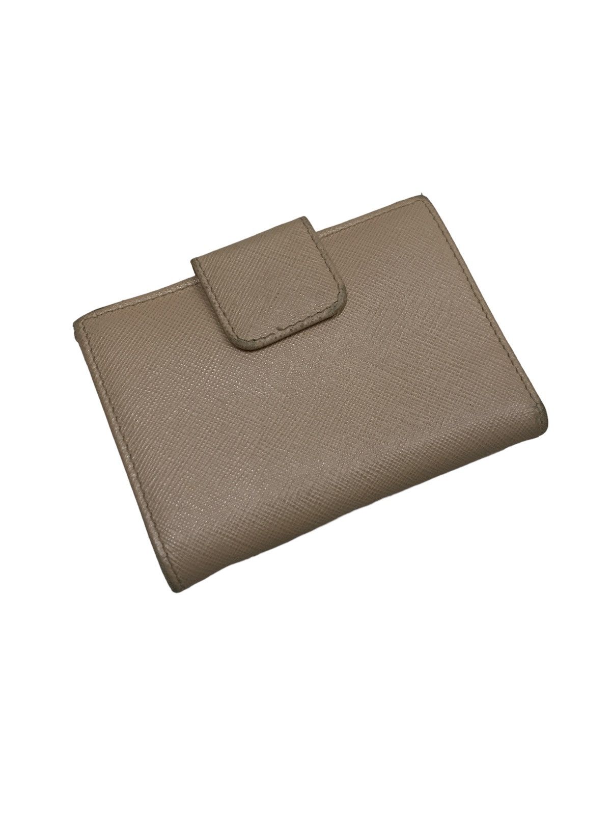 Prada PRADA FLAP WALLET SAFFIANO LEATHER BEIGE Size ONE SIZE - 2 Thumbnail