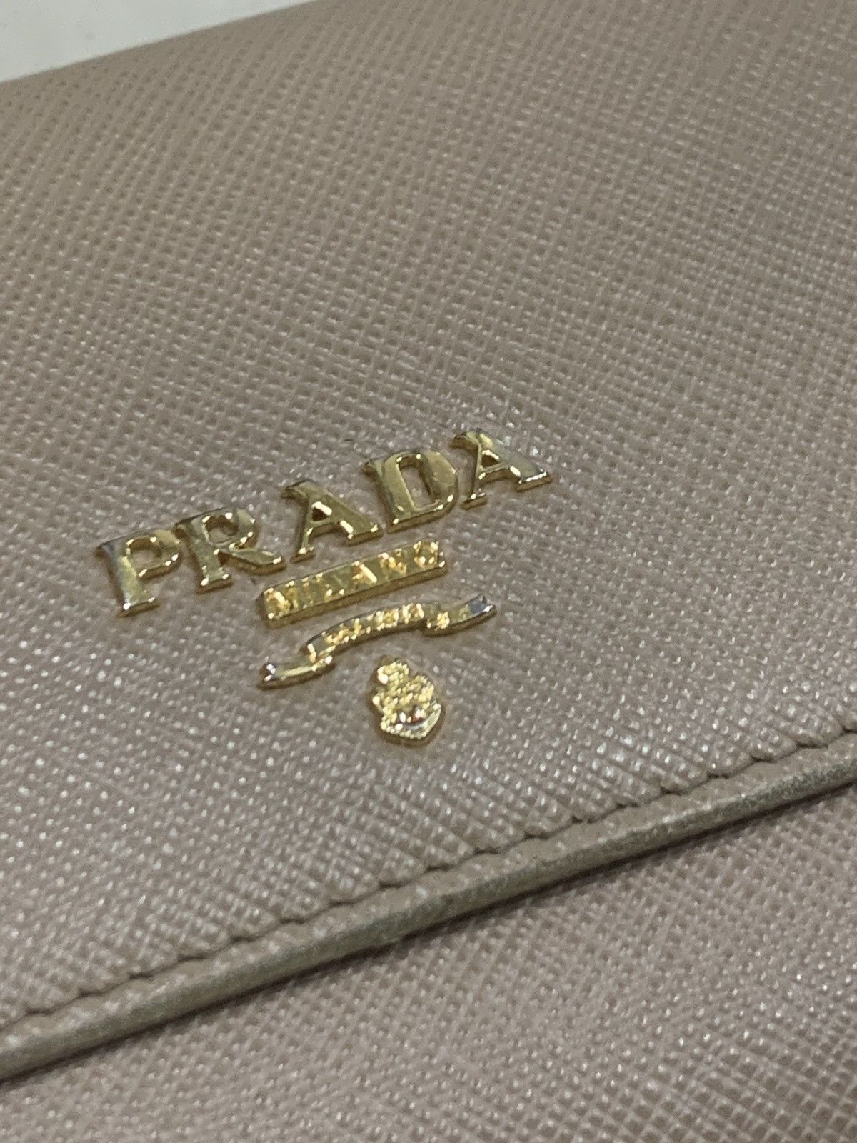 Prada PRADA FLAP WALLET SAFFIANO LEATHER BEIGE Size ONE SIZE - 3 Thumbnail